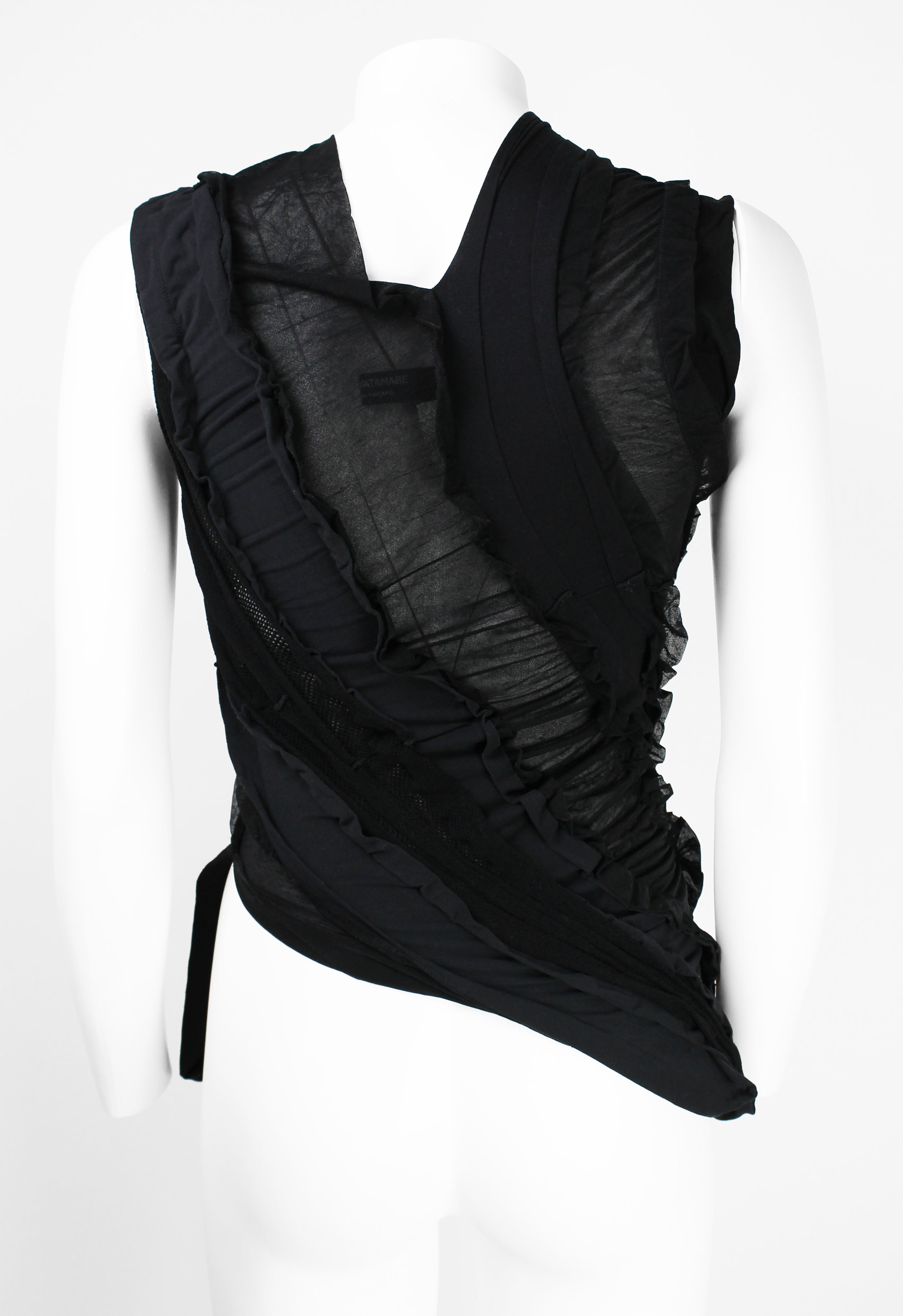 JUNYA WATANABE SS 2006 BLACK RECONSTRUCTED TIGHTS TOP