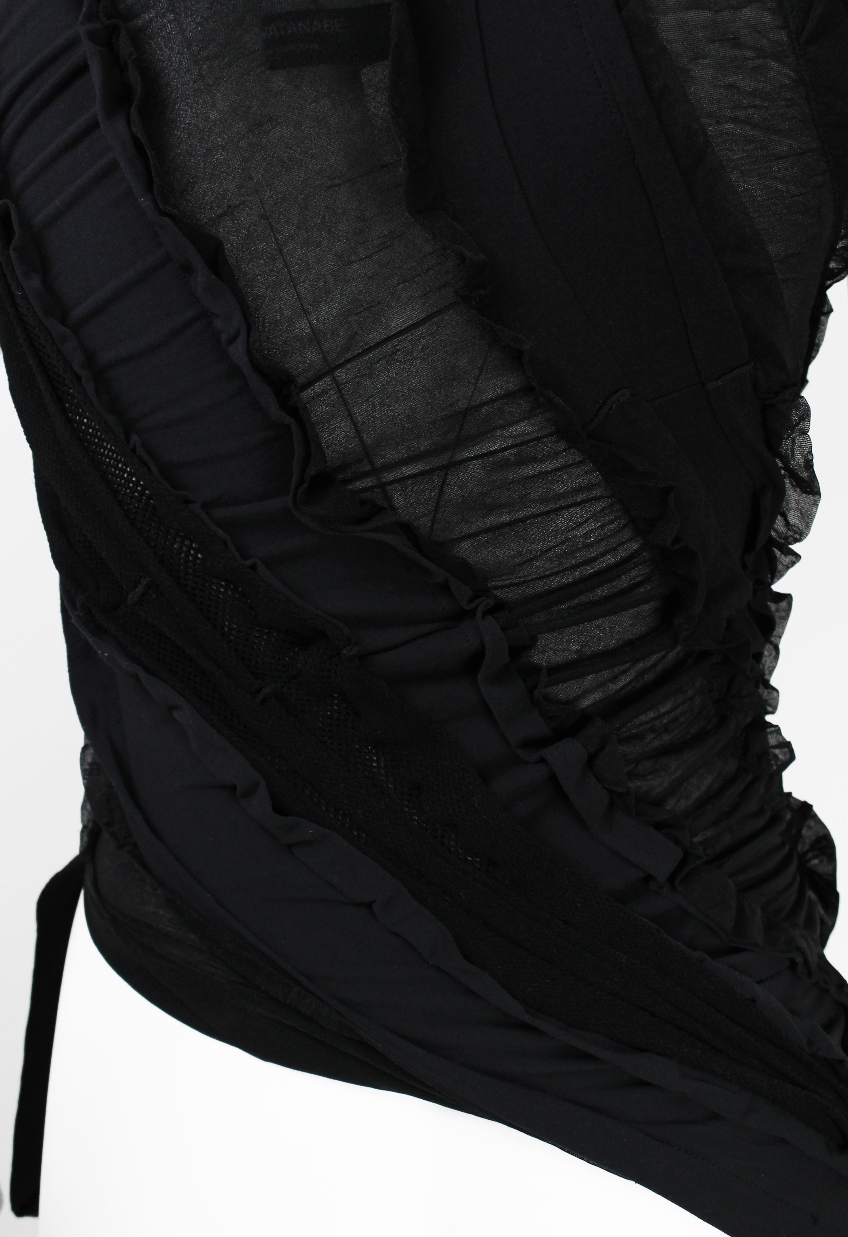JUNYA WATANABE SS 2006 BLACK RECONSTRUCTED TIGHTS TOP