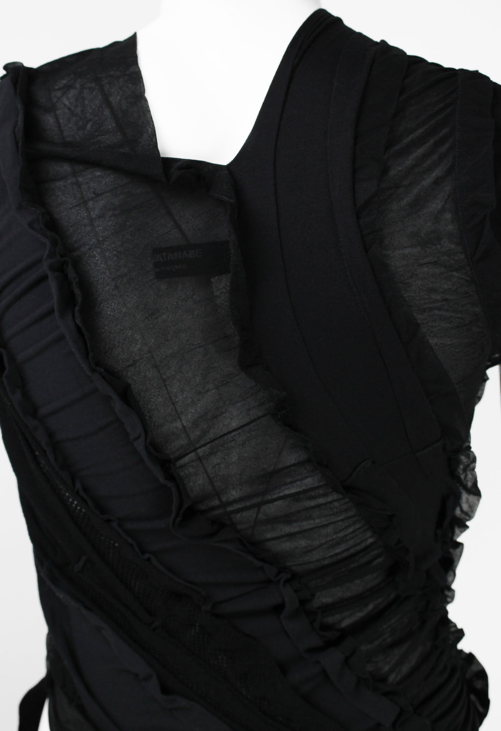 JUNYA WATANABE SS 2006 BLACK RECONSTRUCTED TIGHTS TOP