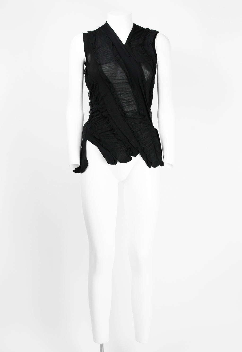 JUNYA WATANABE SS 2006 BLACK RECONSTRUCTED TIGHTS TOP