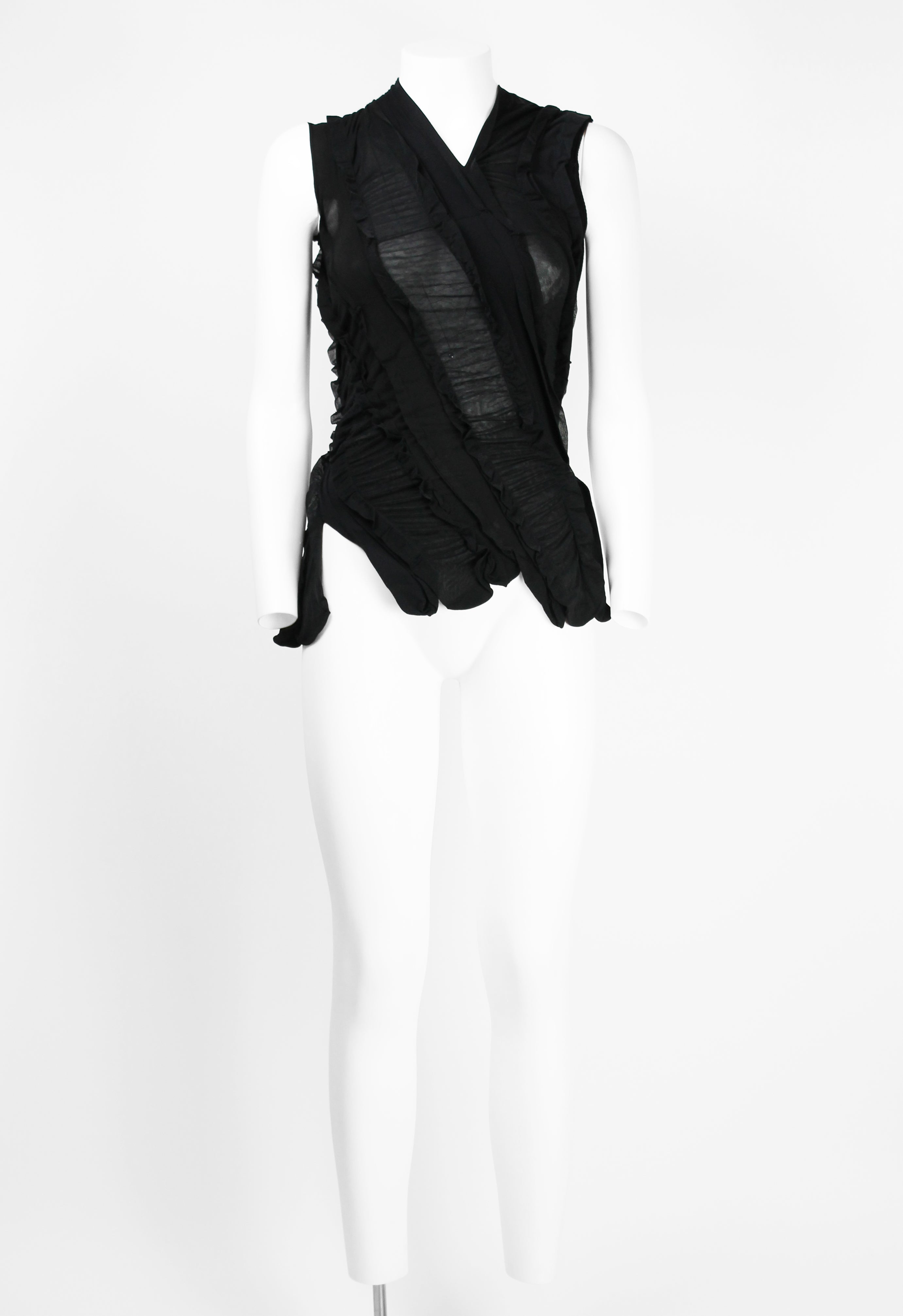 JUNYA WATANABE SS 2006 BLACK RECONSTRUCTED TIGHTS TOP