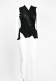 JUNYA WATANABE SS 2006 BLACK RECONSTRUCTED TIGHTS TOP