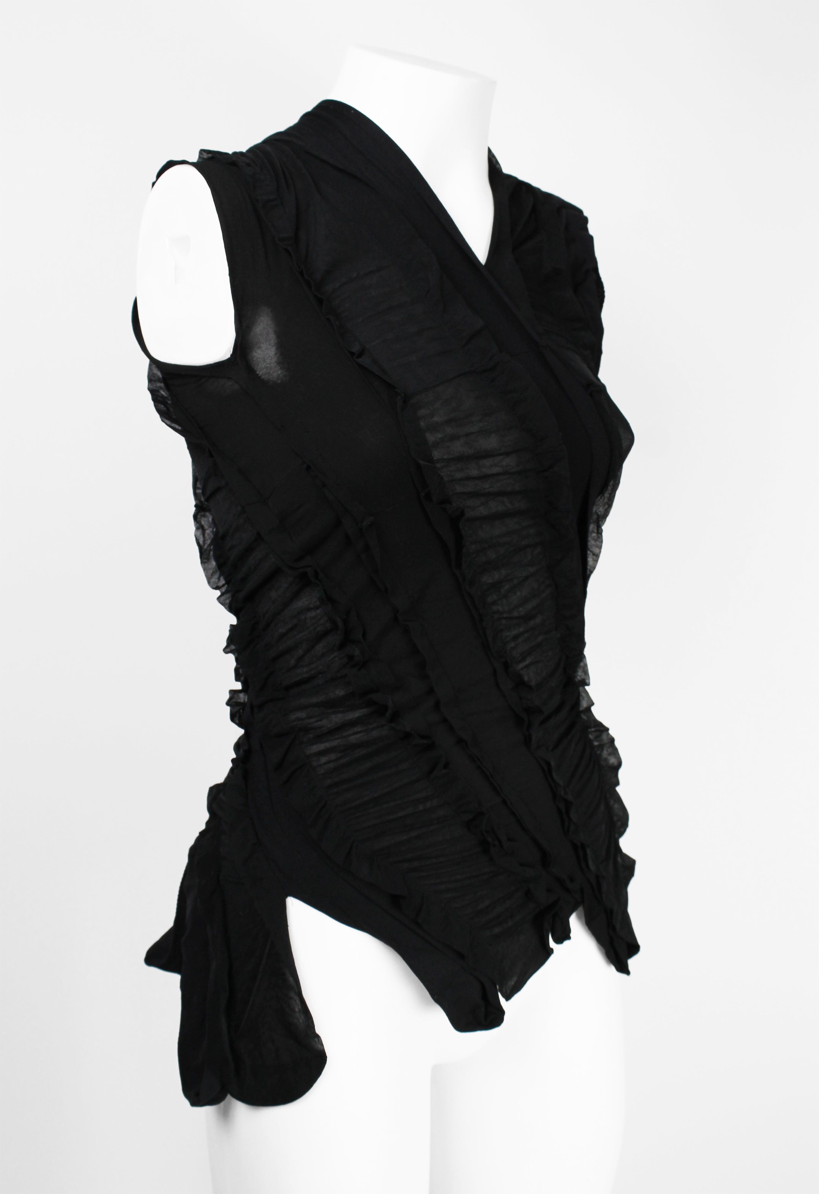 JUNYA WATANABE SS 2006 BLACK RECONSTRUCTED TIGHTS TOP