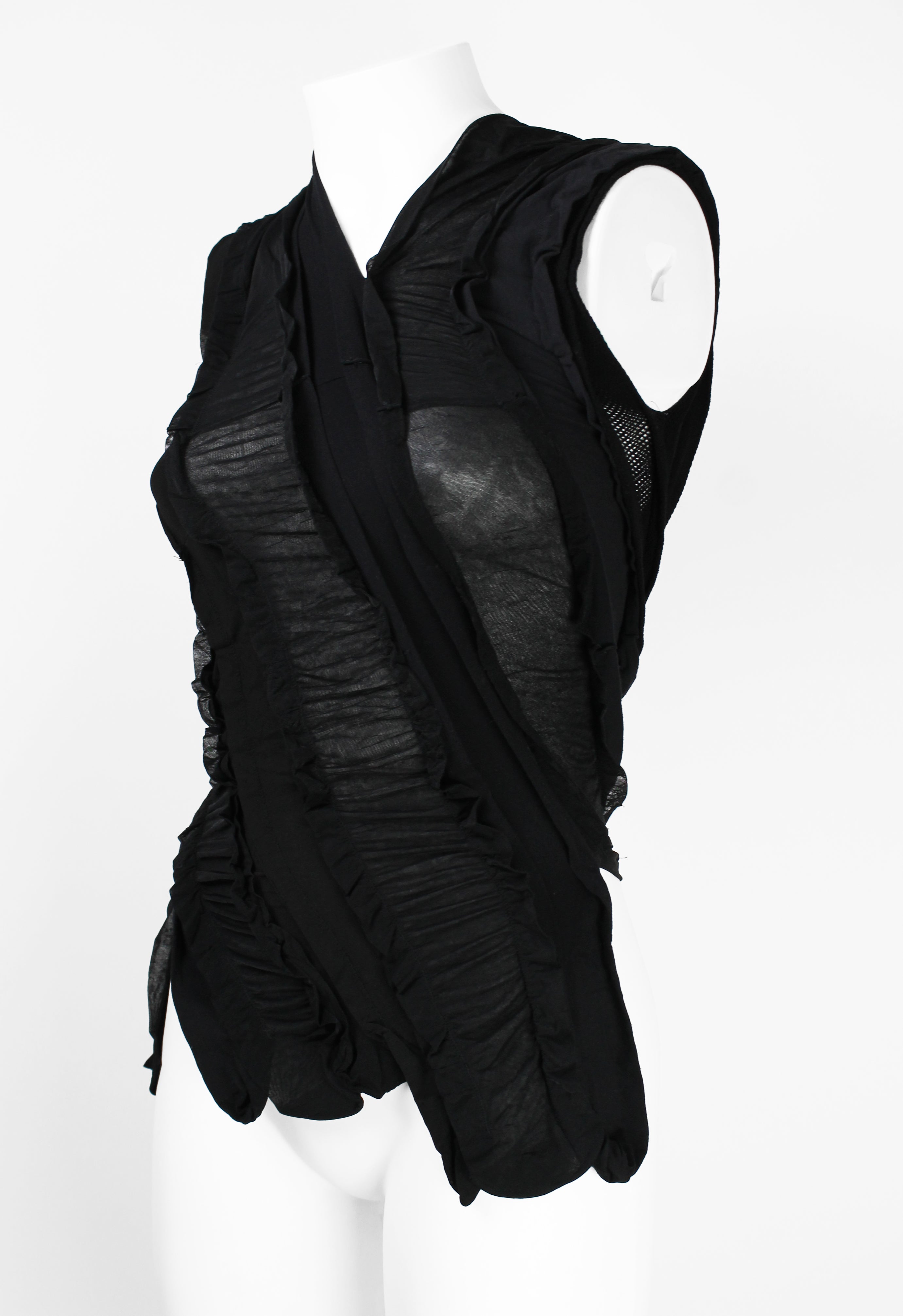 JUNYA WATANABE SS 2006 BLACK RECONSTRUCTED TIGHTS TOP