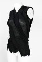 JUNYA WATANABE SS 2006 BLACK RECONSTRUCTED TIGHTS TOP