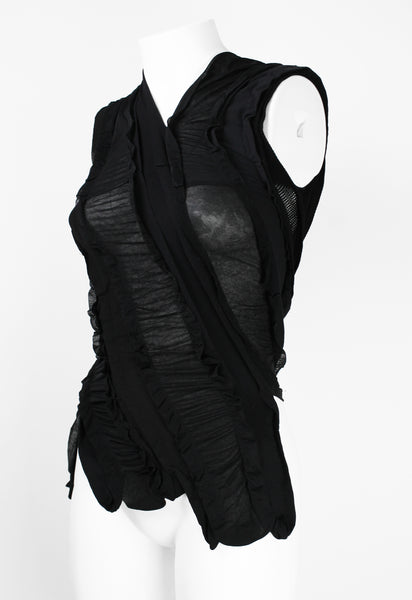 JUNYA WATANABE SS 2006 BLACK RECONSTRUCTED TIGHTS TOP