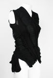 JUNYA WATANABE SS 2006 BLACK RECONSTRUCTED TIGHTS TOP