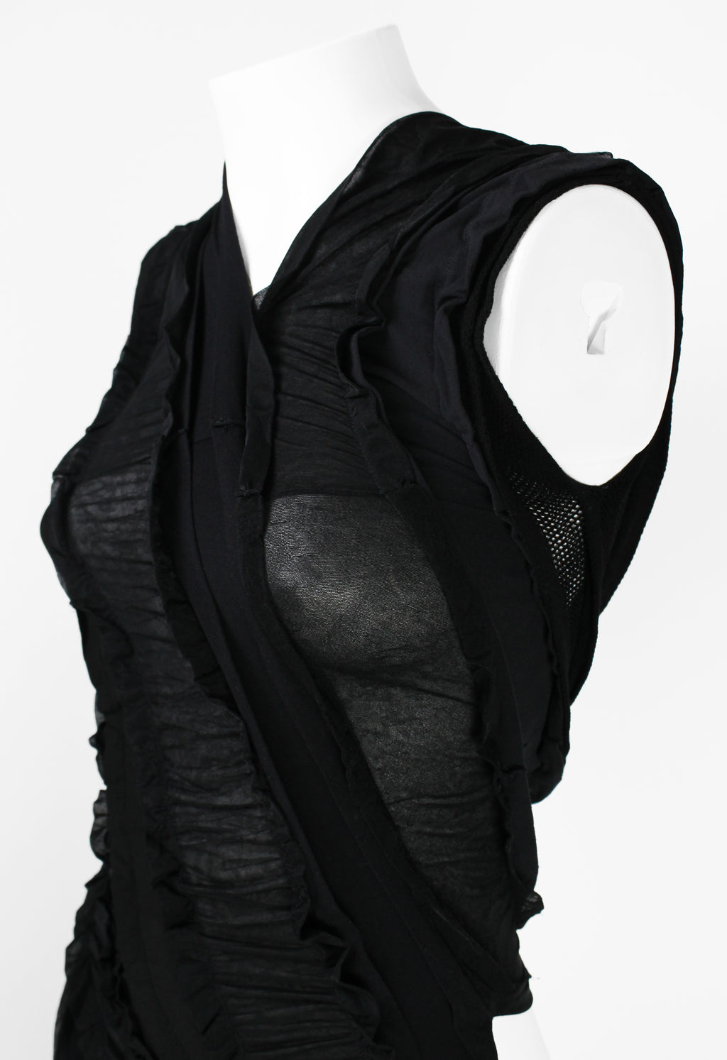 JUNYA WATANABE SS 2006 BLACK RECONSTRUCTED TIGHTS TOP
