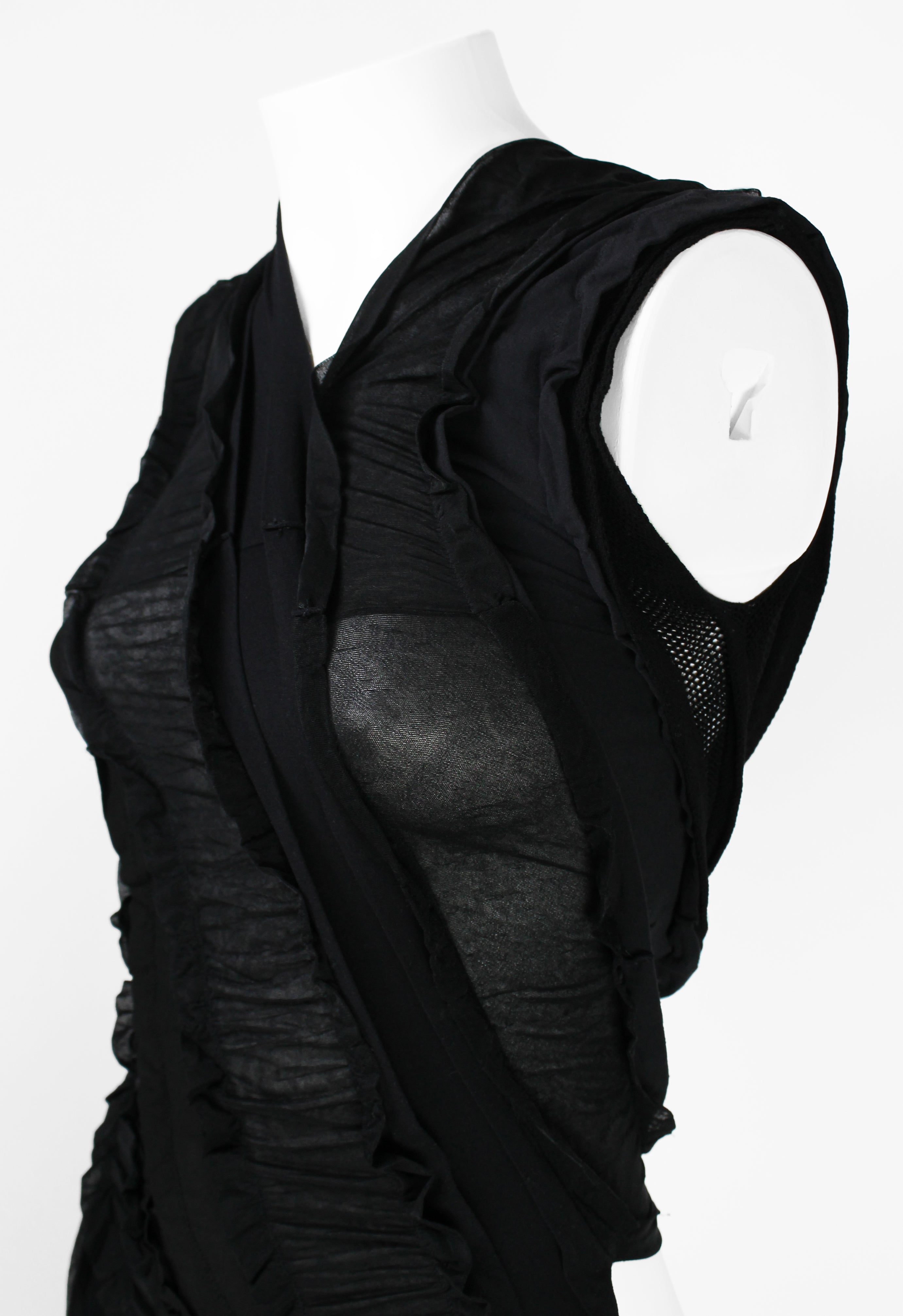 JUNYA WATANABE SS 2006 BLACK RECONSTRUCTED TIGHTS TOP