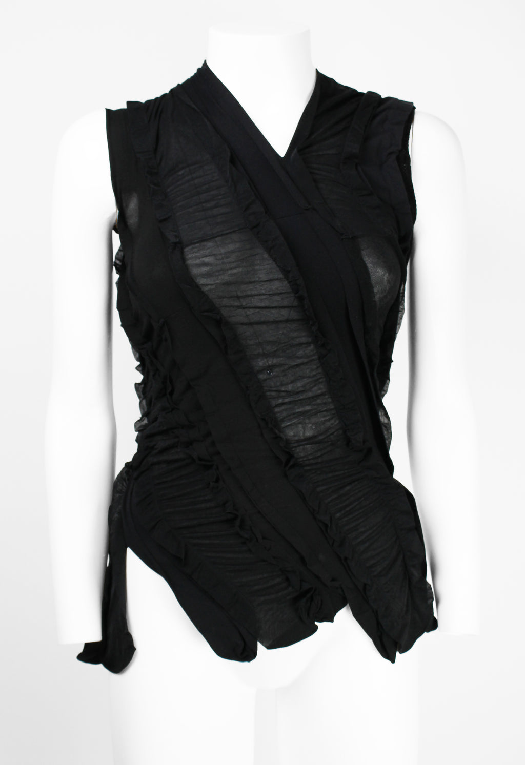 JUNYA WATANABE SS 2006 BLACK RECONSTRUCTED TIGHTS TOP