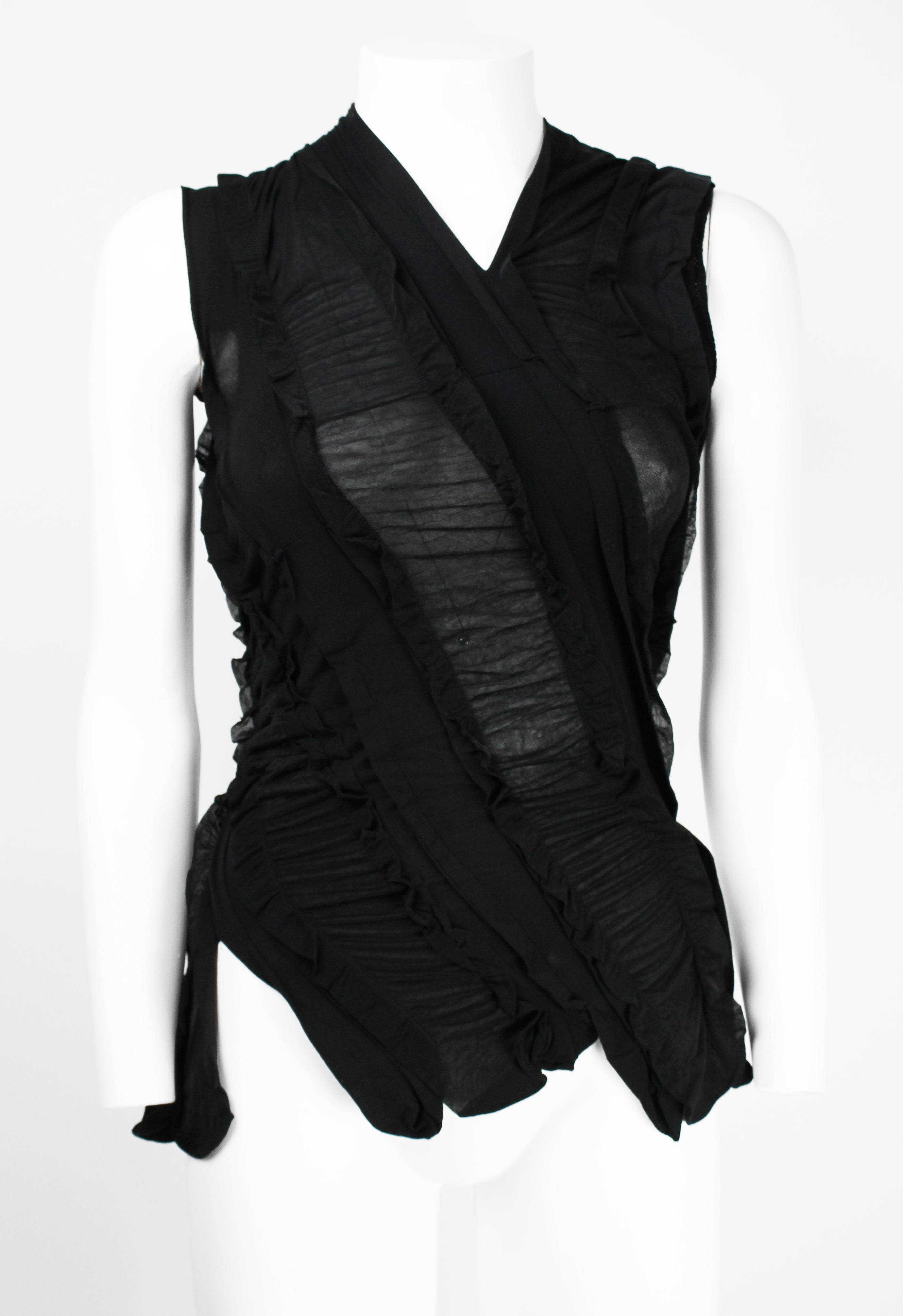 JUNYA WATANABE SS 2006 BLACK RECONSTRUCTED TIGHTS TOP
