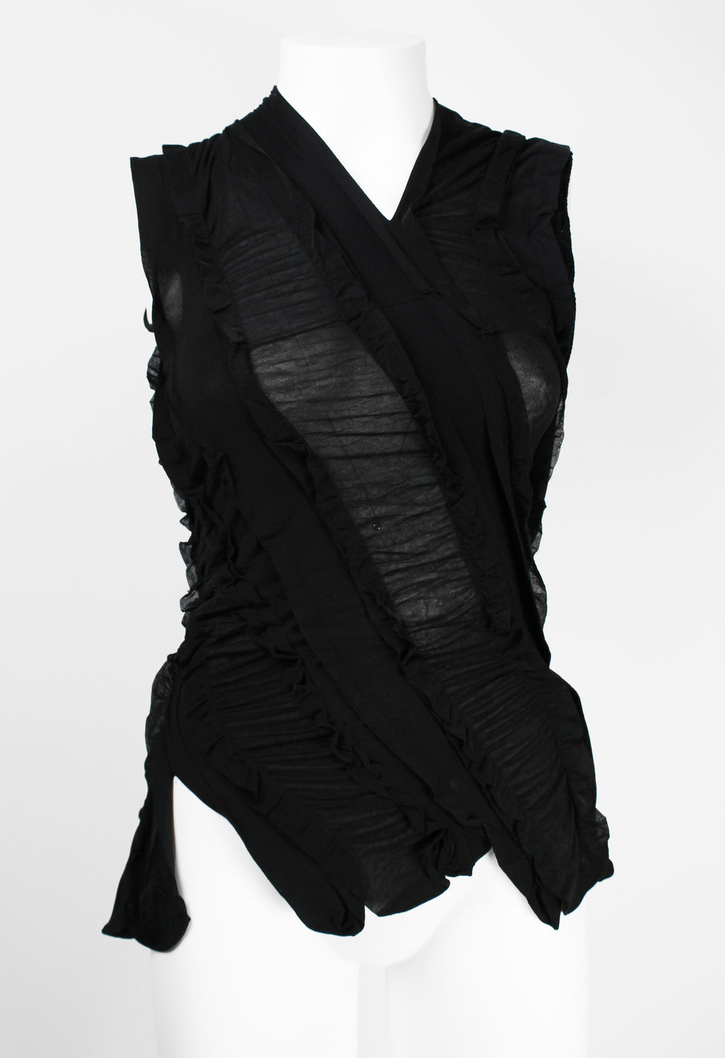 JUNYA WATANABE SS 2006 BLACK RECONSTRUCTED TIGHTS TOP