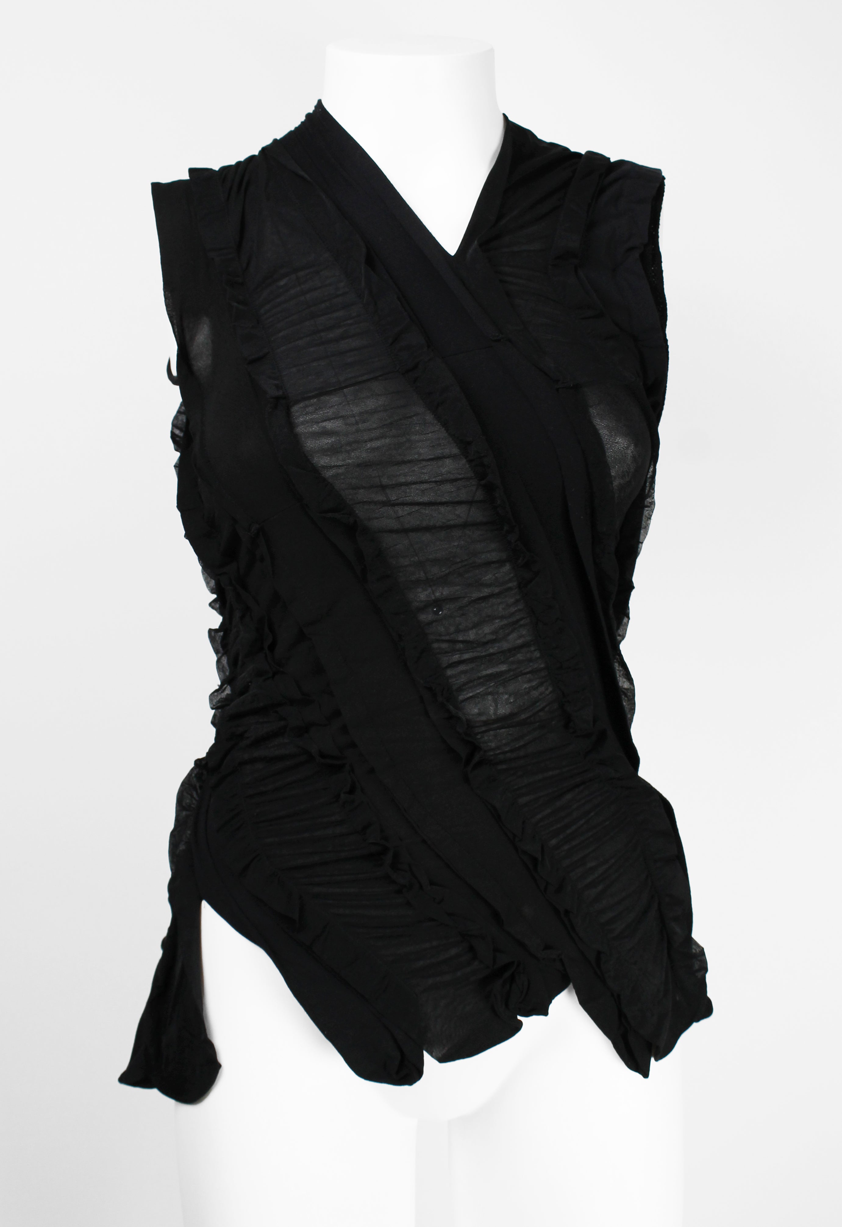 JUNYA WATANABE SS 2006 BLACK RECONSTRUCTED TIGHTS TOP