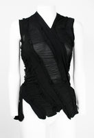 JUNYA WATANABE SS 2006 BLACK RECONSTRUCTED TIGHTS TOP