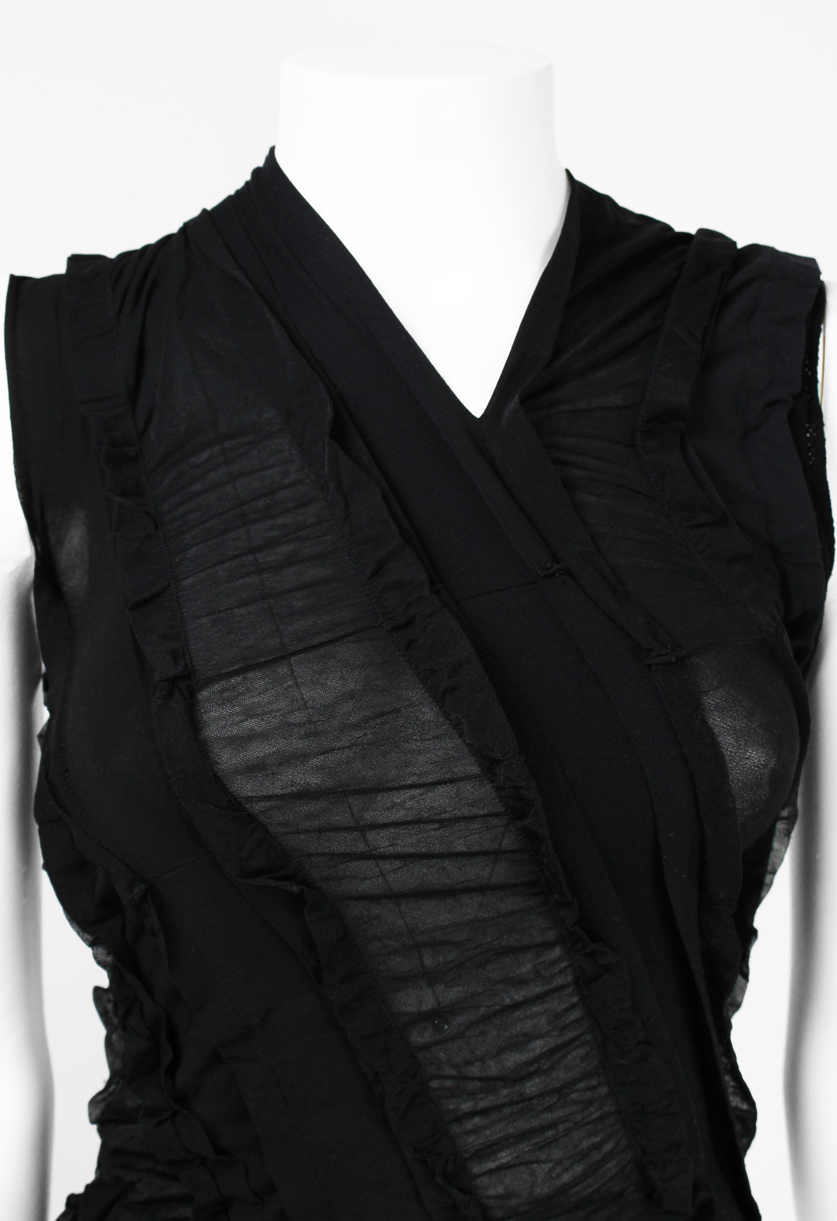 JUNYA WATANABE SS 2006 BLACK RECONSTRUCTED TIGHTS TOP