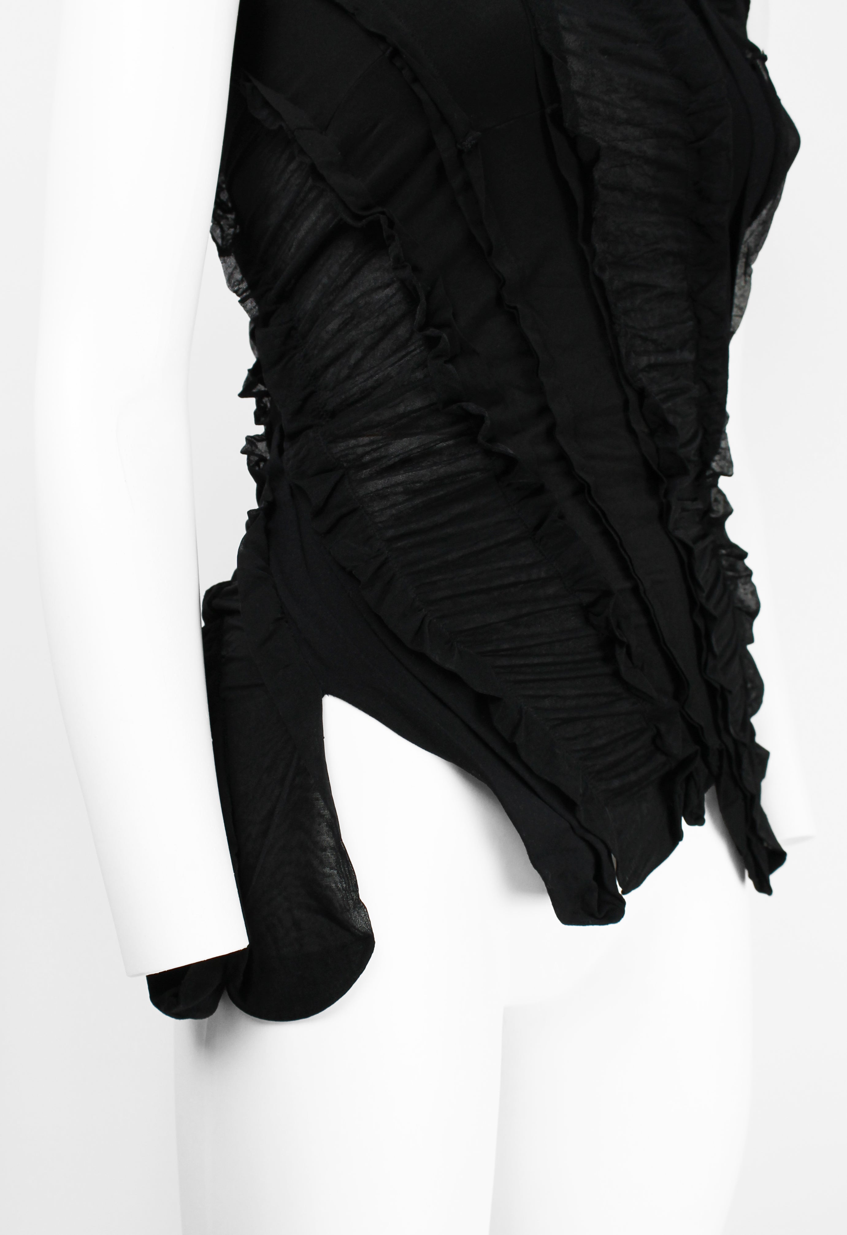 JUNYA WATANABE SS 2006 BLACK RECONSTRUCTED TIGHTS TOP