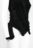 JUNYA WATANABE SS 2006 BLACK RECONSTRUCTED TIGHTS TOP