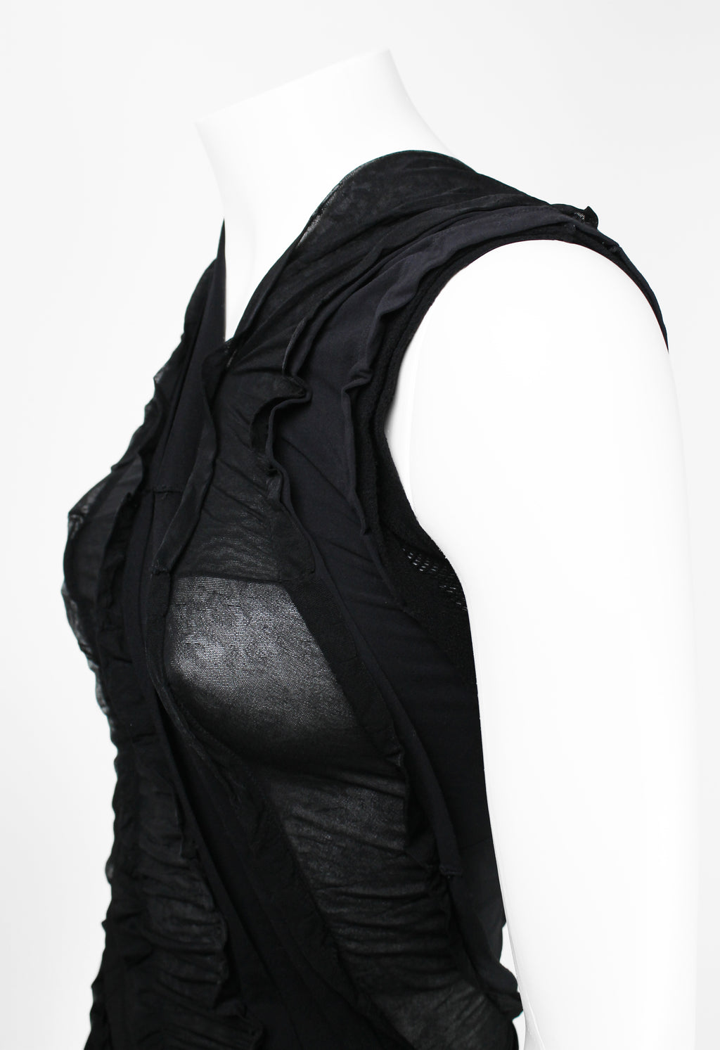 JUNYA WATANABE SS 2006 BLACK RECONSTRUCTED TIGHTS TOP