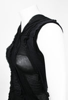 JUNYA WATANABE SS 2006 BLACK RECONSTRUCTED TIGHTS TOP