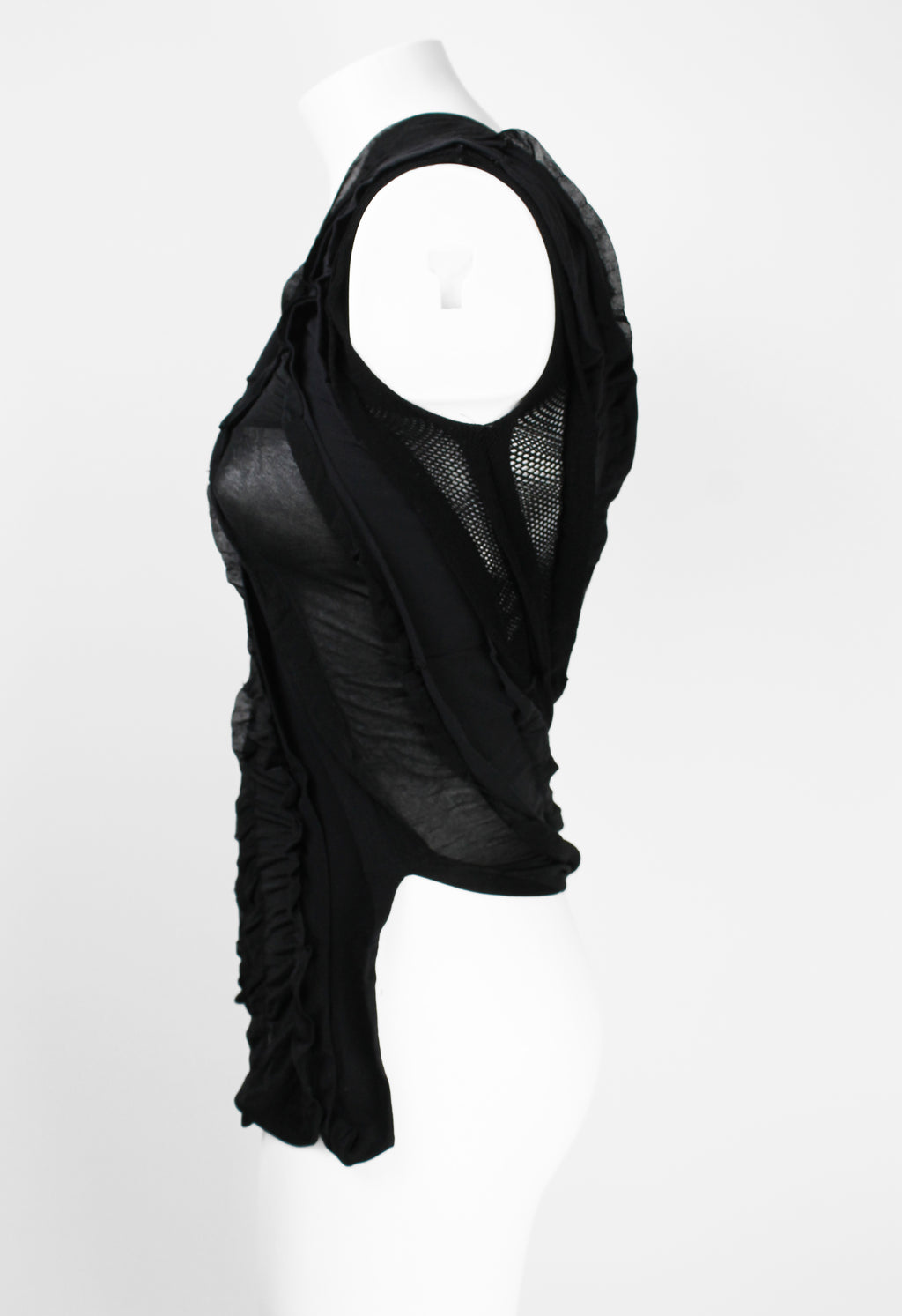 JUNYA WATANABE SS 2006 BLACK RECONSTRUCTED TIGHTS TOP