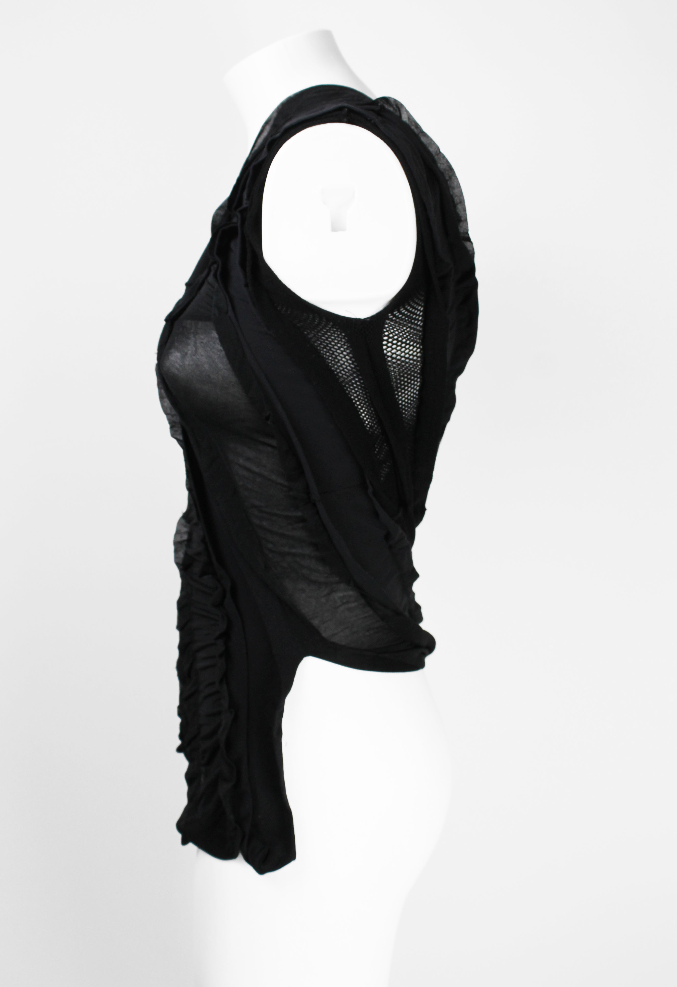 JUNYA WATANABE SS 2006 BLACK RECONSTRUCTED TIGHTS TOP