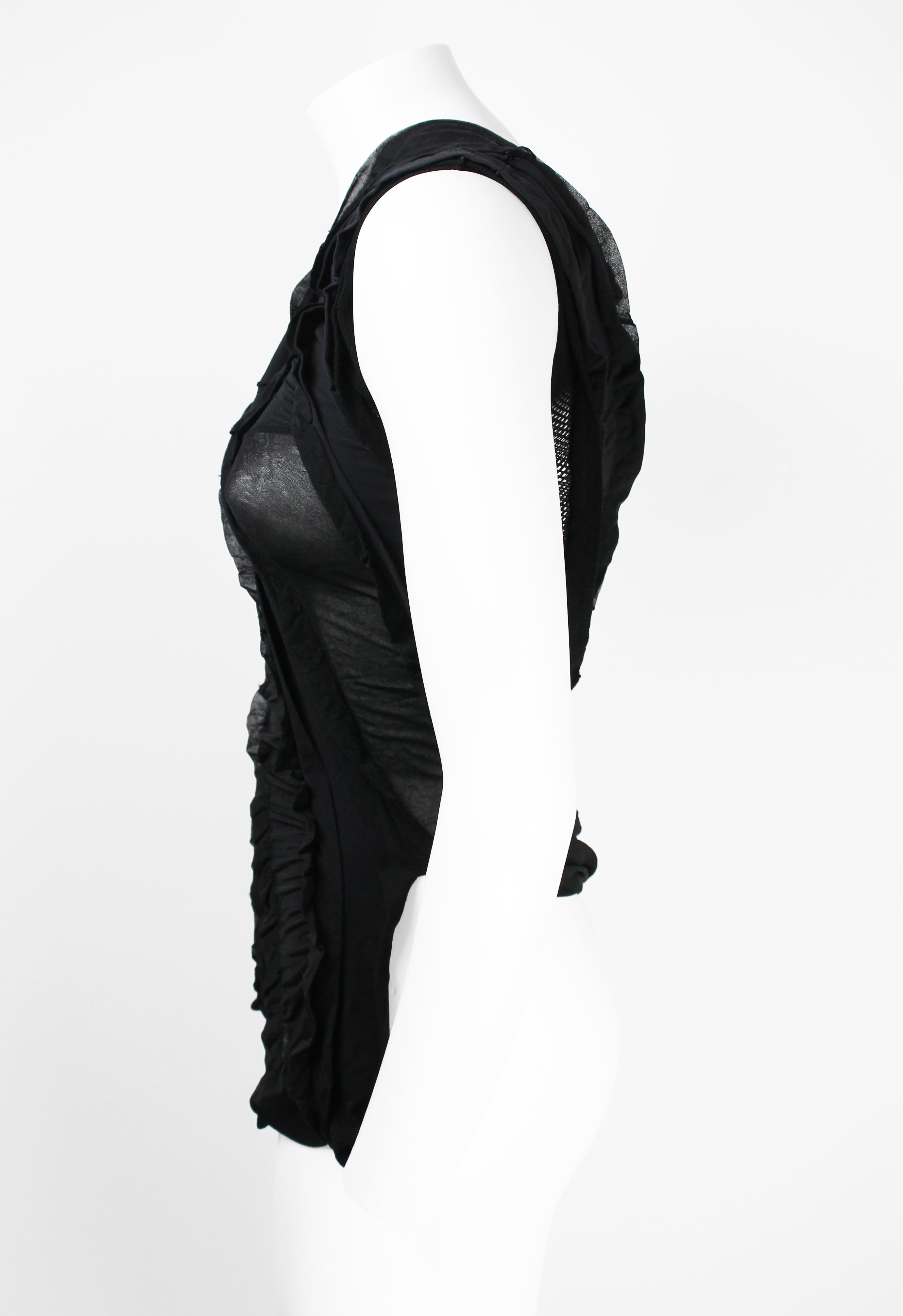 JUNYA WATANABE SS 2006 BLACK RECONSTRUCTED TIGHTS TOP