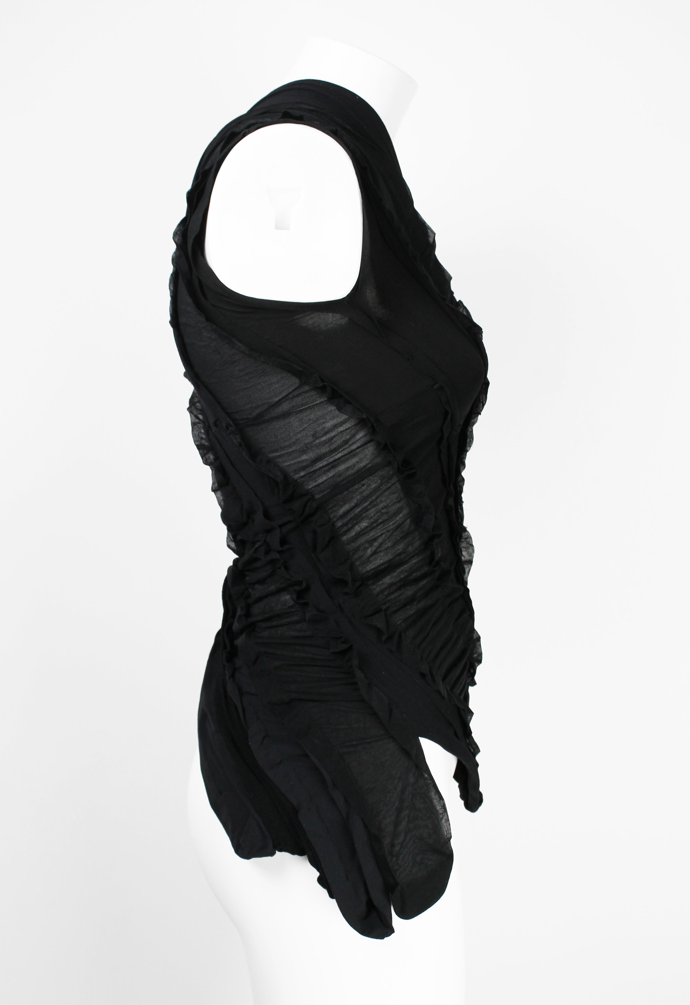 JUNYA WATANABE SS 2006 BLACK RECONSTRUCTED TIGHTS TOP