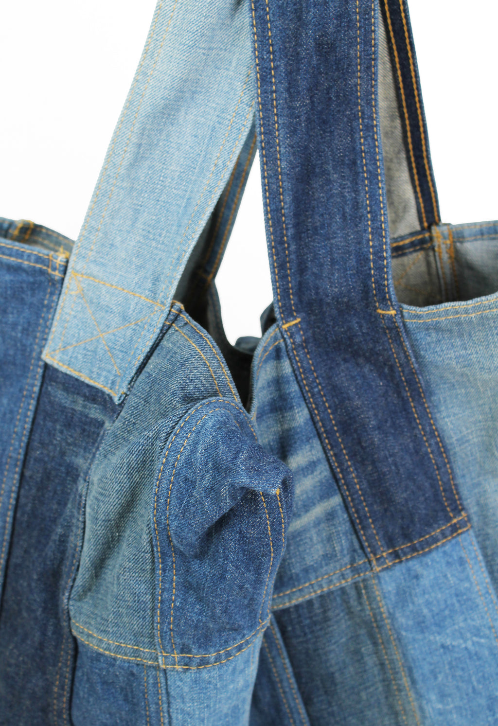 JUNYA WATANABE FW 2013 XL RECONSTRUCTED DENIM BAG