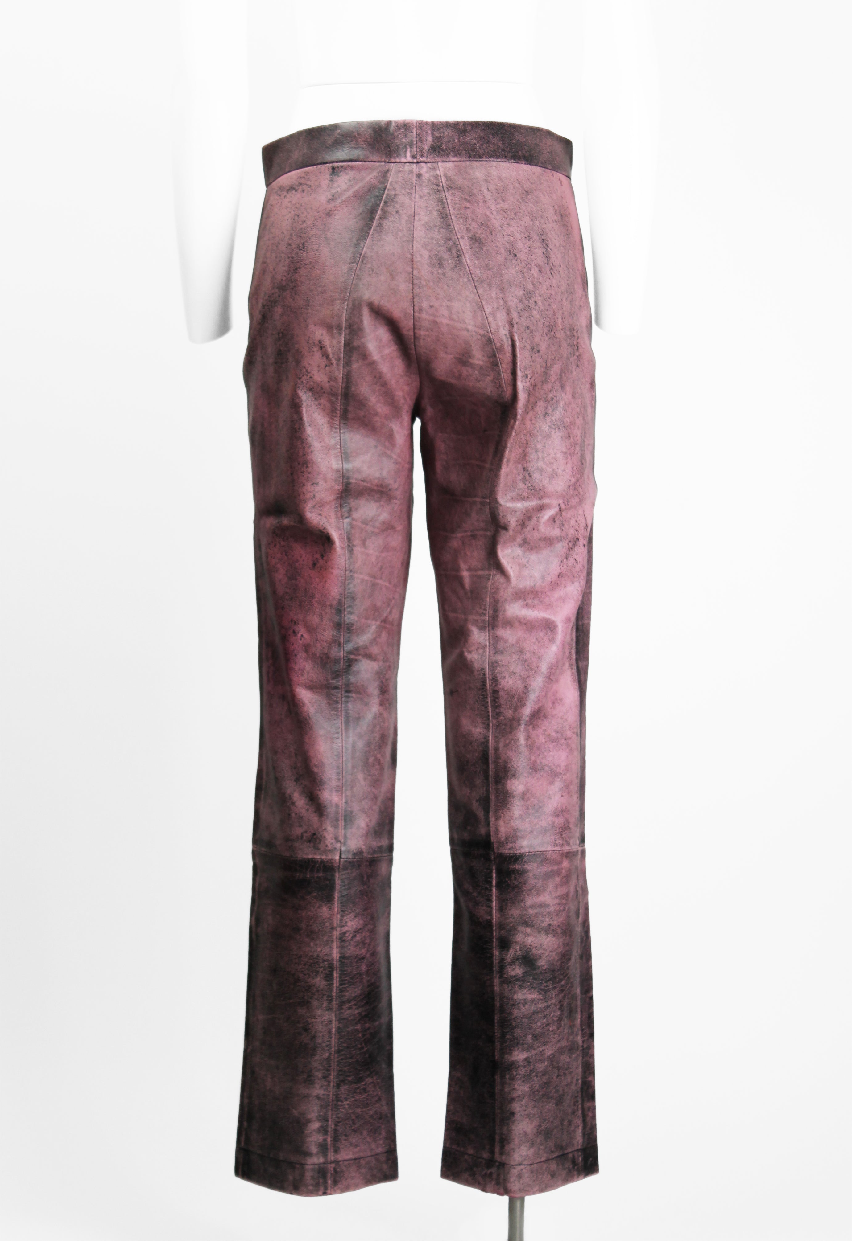 JUNYA WATANABE FW 1996 CRACKED LEATHER TROUSERS