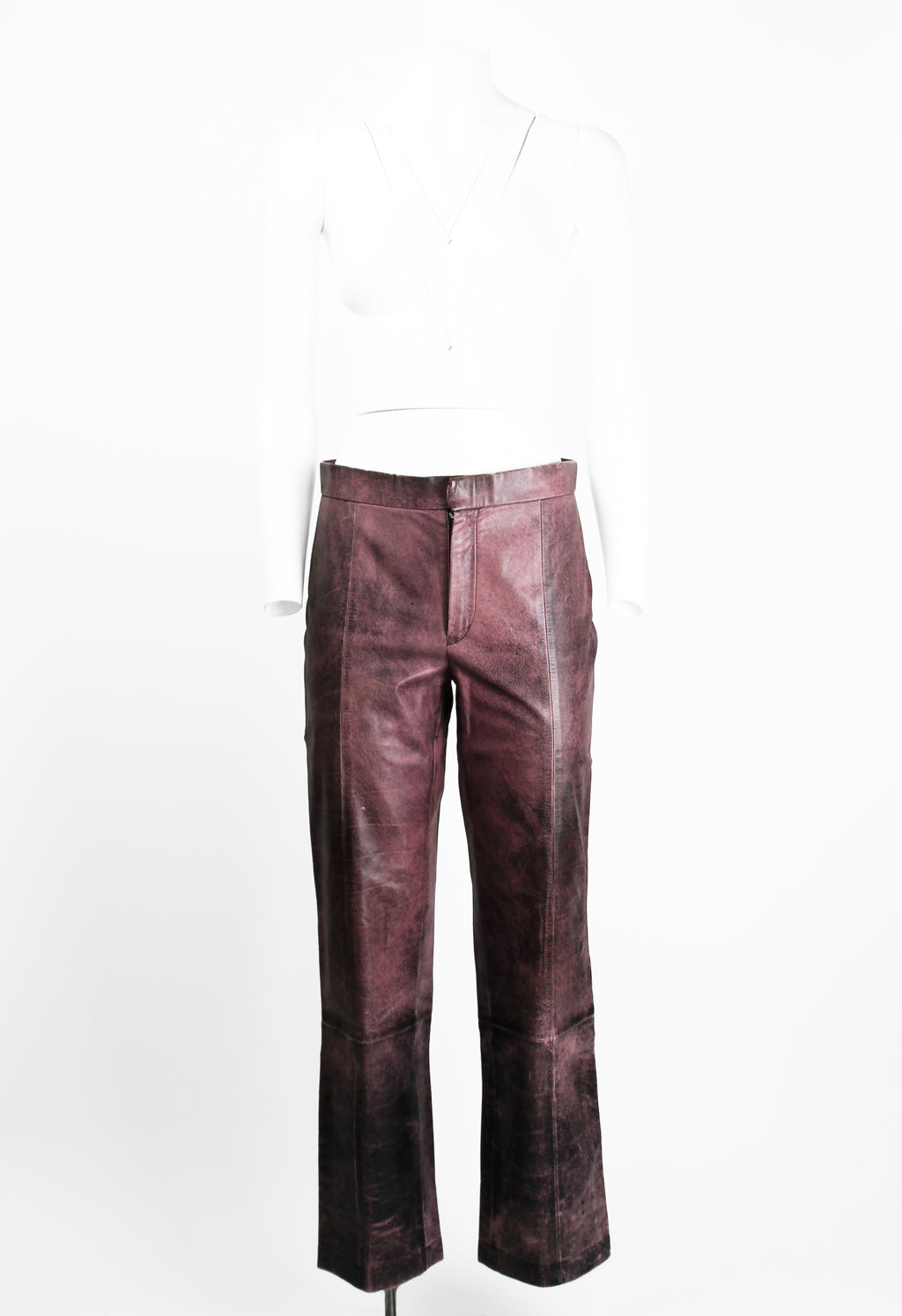 JUNYA WATANABE FW 1996 CRACKED LEATHER TROUSERS
