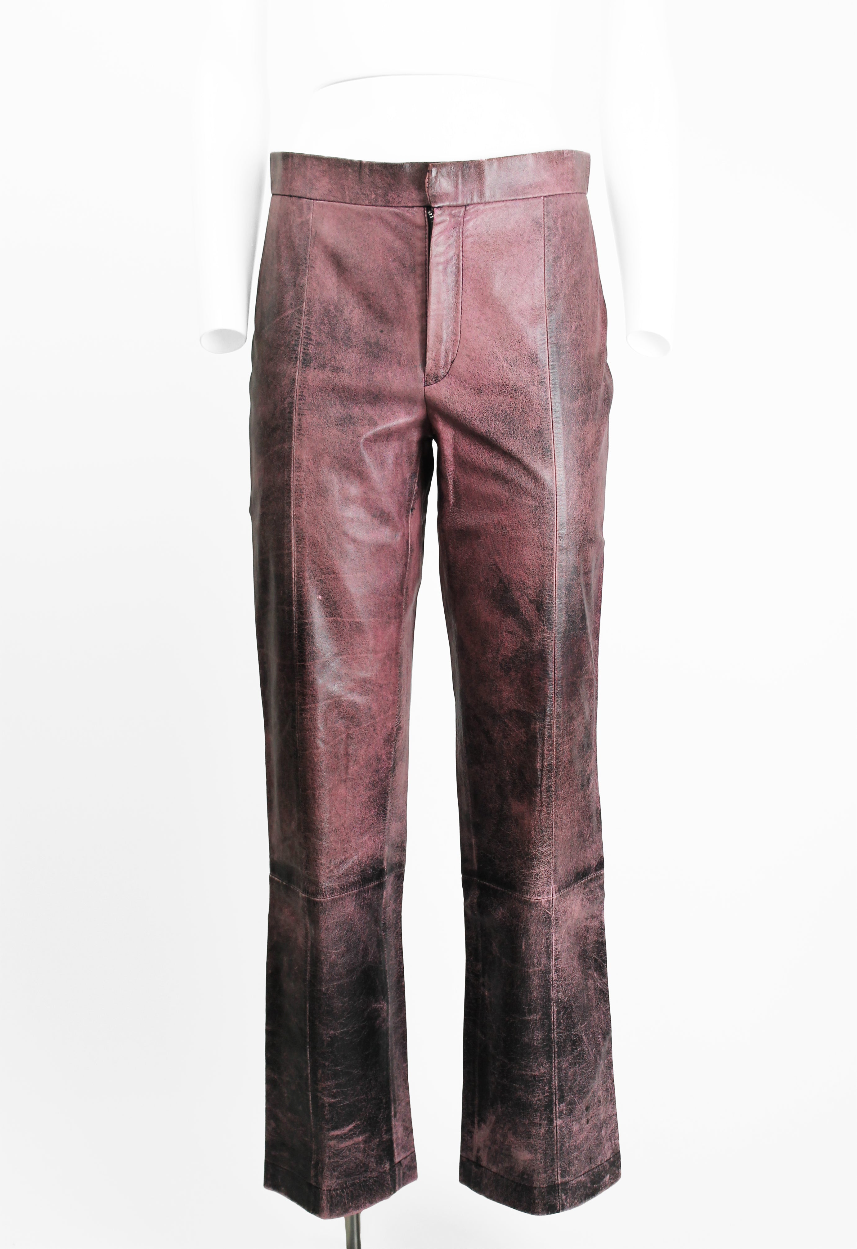 JUNYA WATANABE FW 1996 CRACKED LEATHER TROUSERS