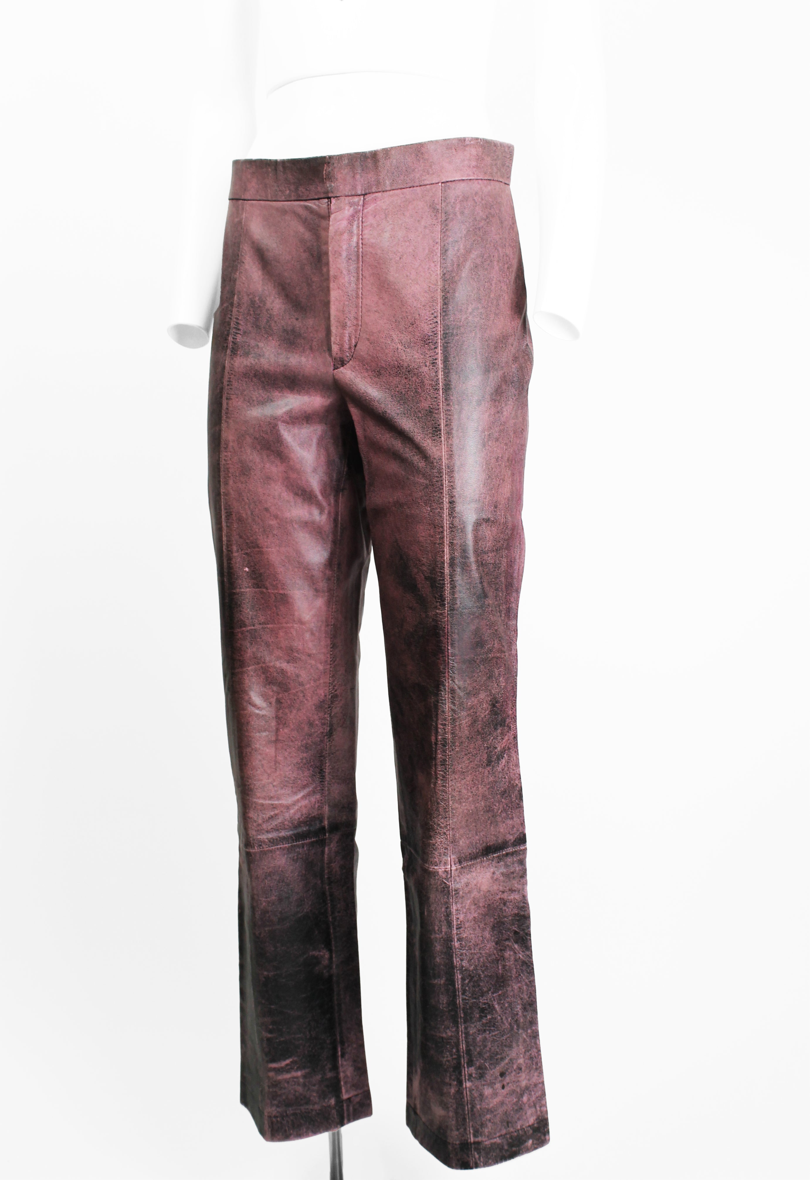 JUNYA WATANABE FW 1996 CRACKED LEATHER TROUSERS