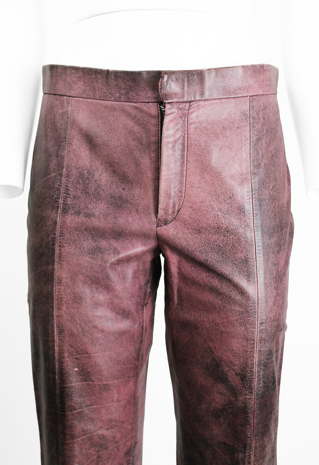 JUNYA WATANABE FW 1996 CRACKED LEATHER TROUSERS