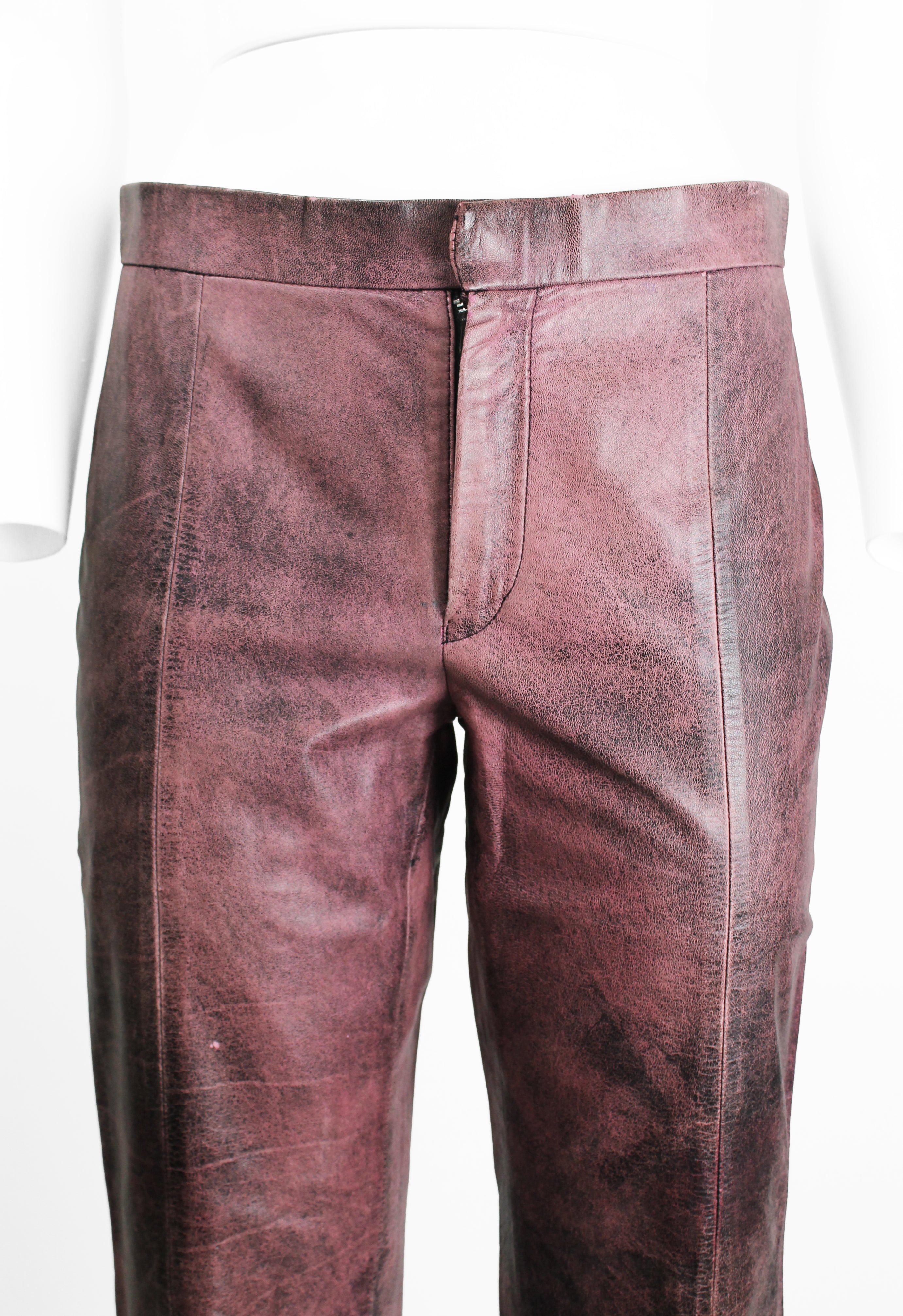 JUNYA WATANABE FW 1996 CRACKED LEATHER TROUSERS