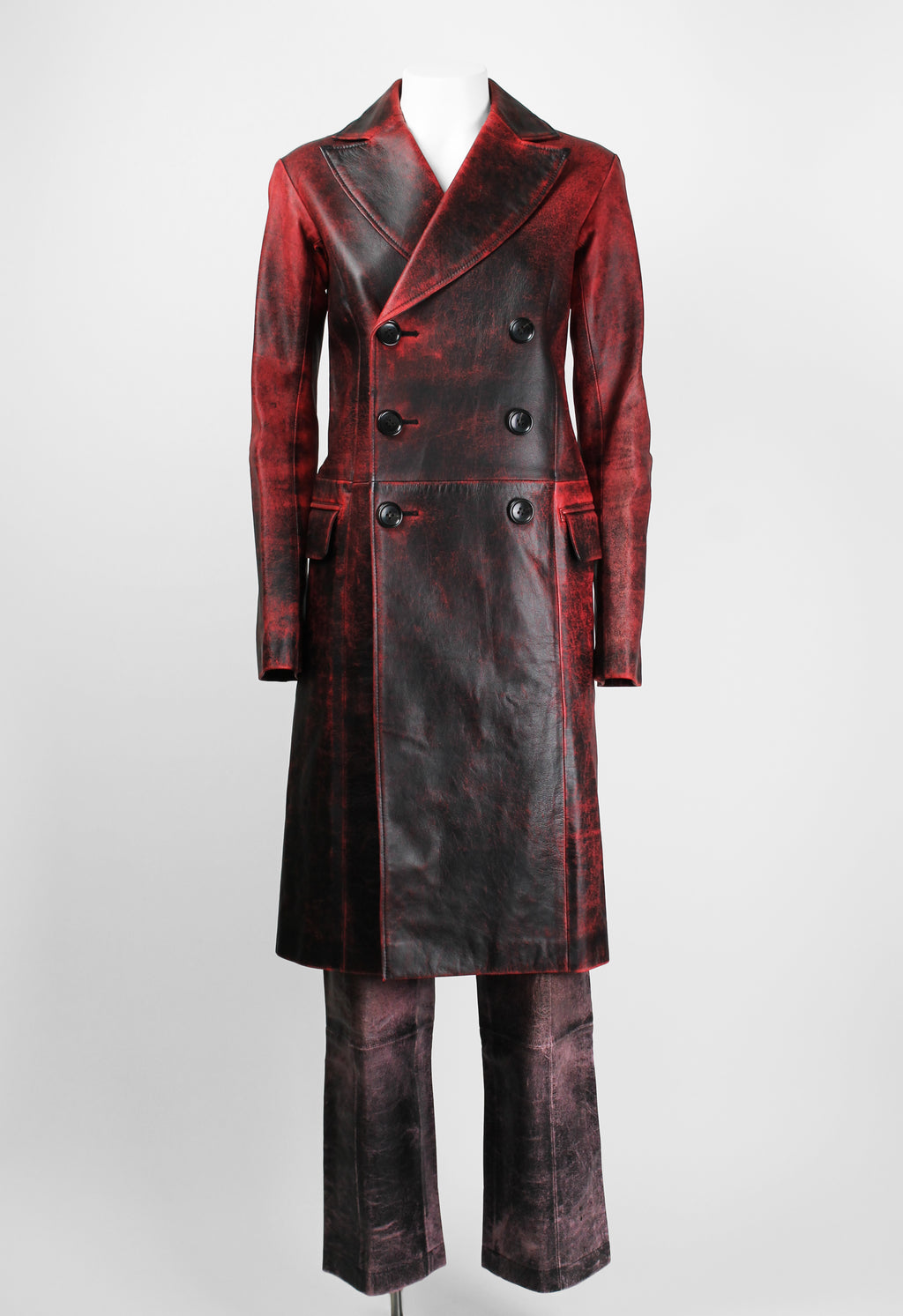 JUNYA WATANABE FW 1996 CRACKED LEATHER COAT