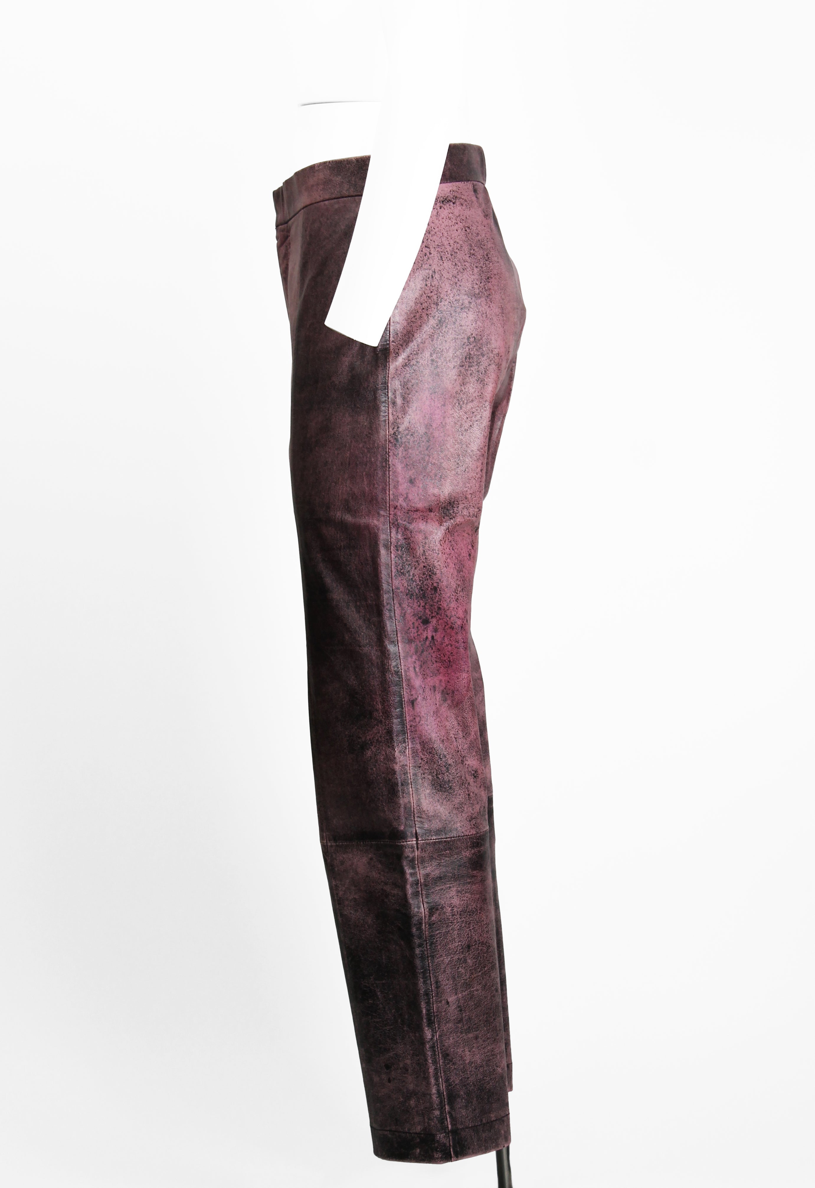 JUNYA WATANABE FW 1996 CRACKED LEATHER TROUSERS