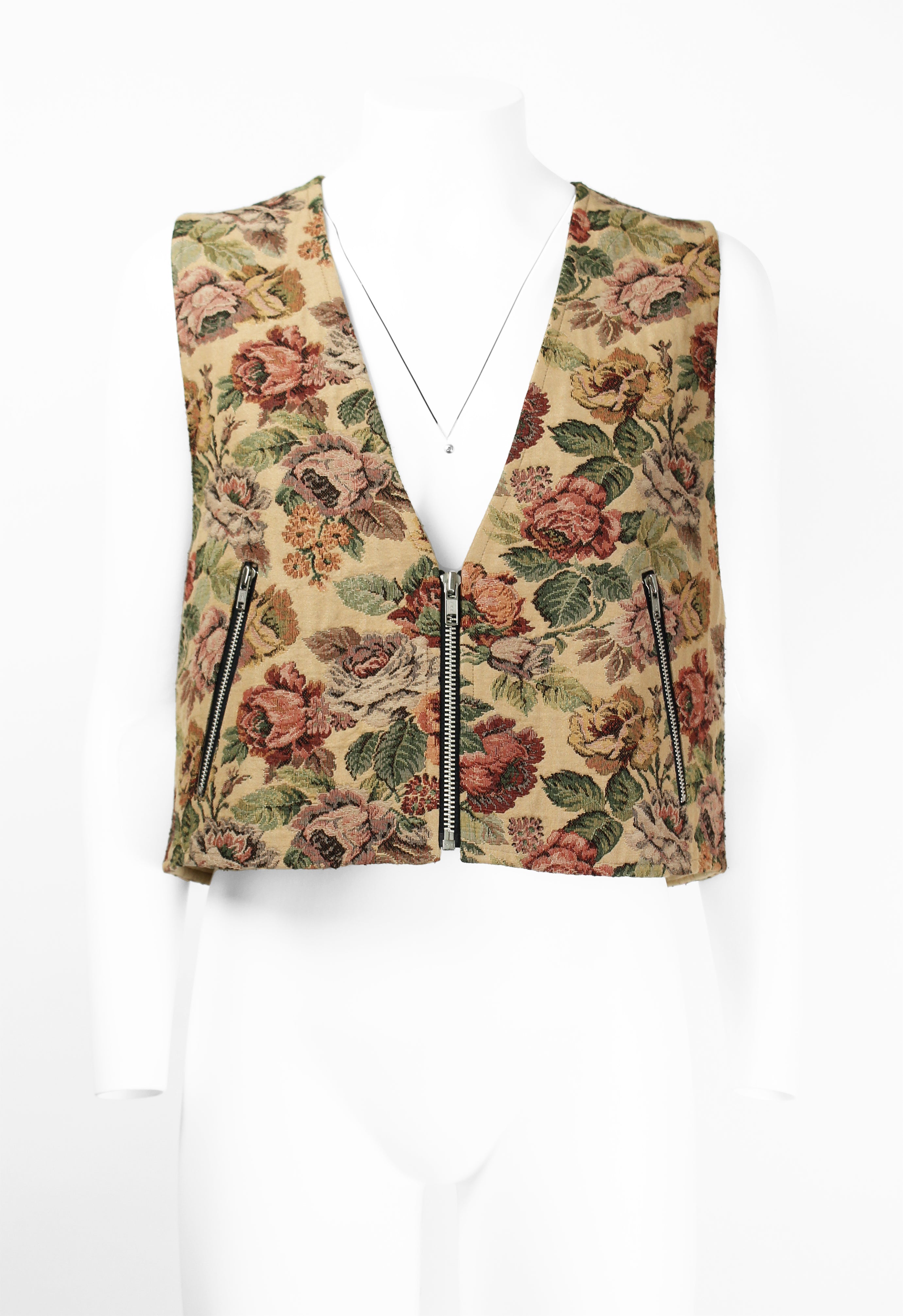 JUNYA WATANABE SS 1993 WIDE GOBELIN FLORAL WAISTCOAT