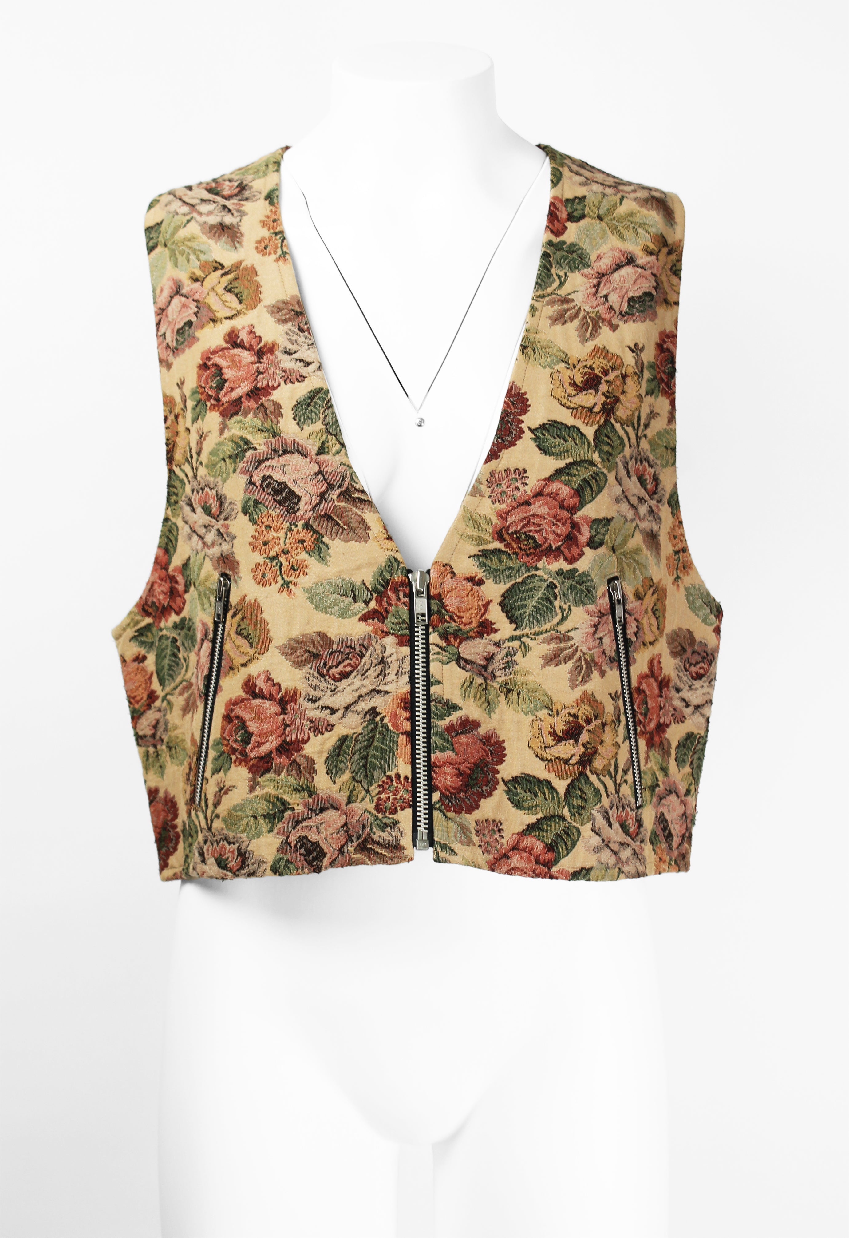 JUNYA WATANABE SS 1993 WIDE GOBELIN FLORAL WAISTCOAT