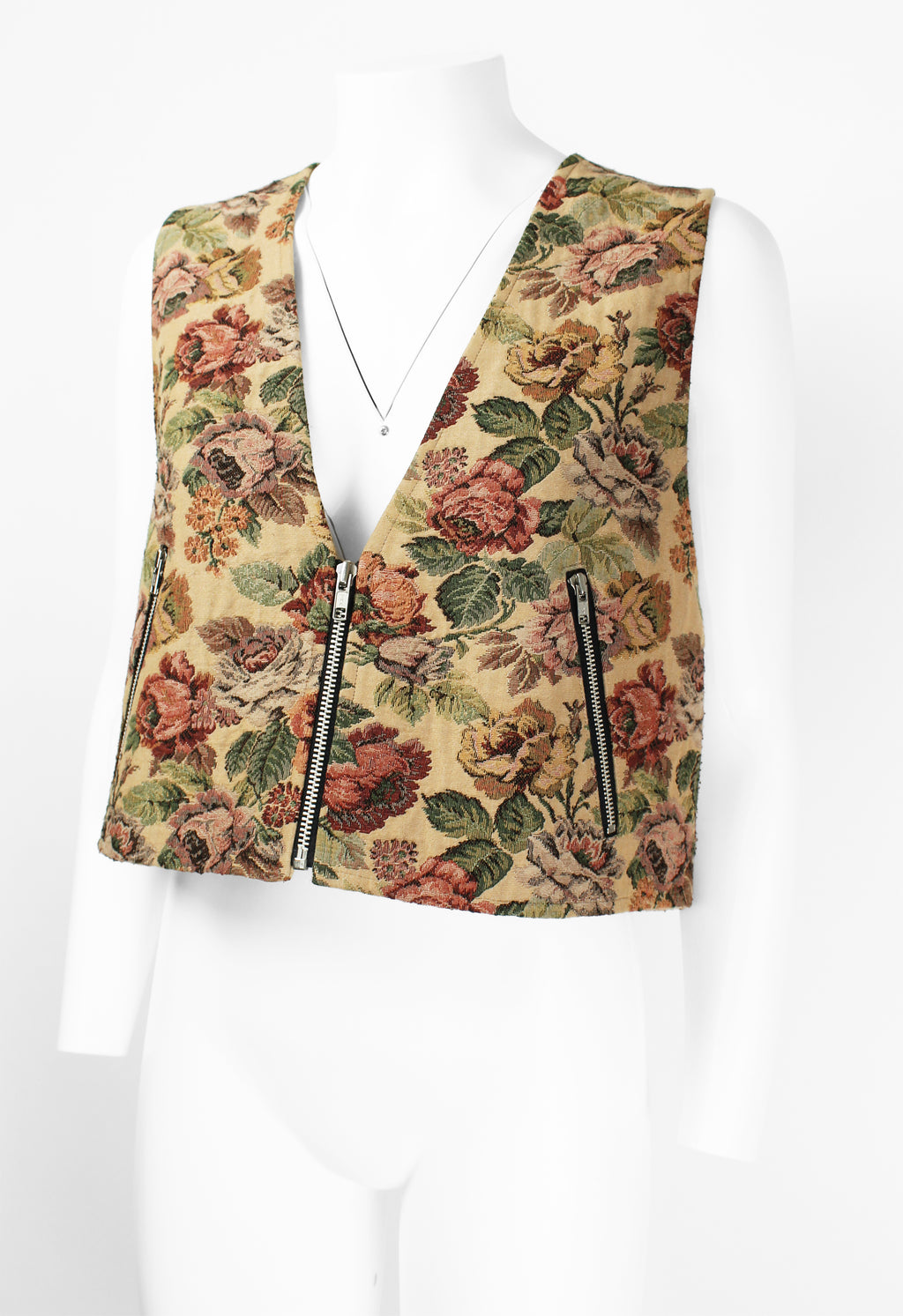 JUNYA WATANABE SS 1993 WIDE GOBELIN FLORAL WAISTCOAT