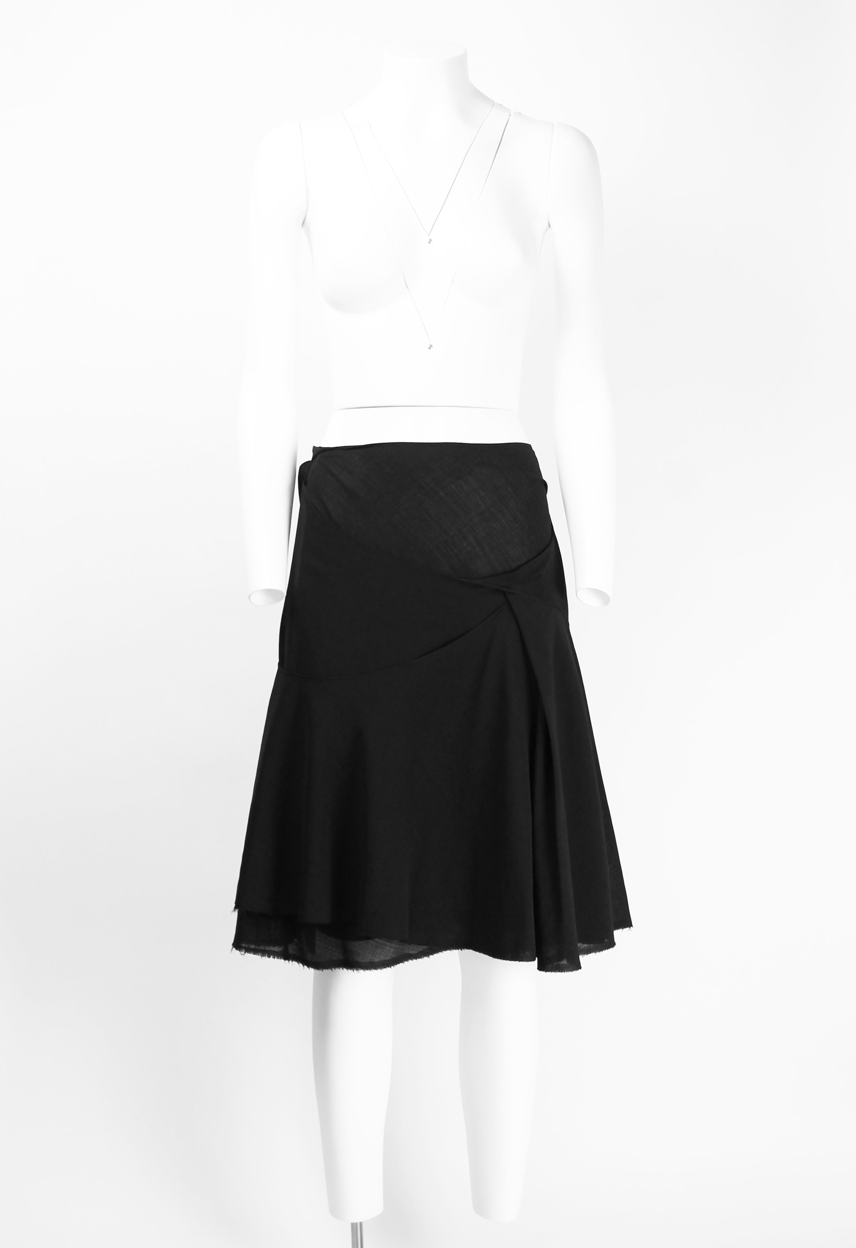 JUNYA WATANABE SS 2004 SHEER LAYERED ASYMMETRICAL SKIRT