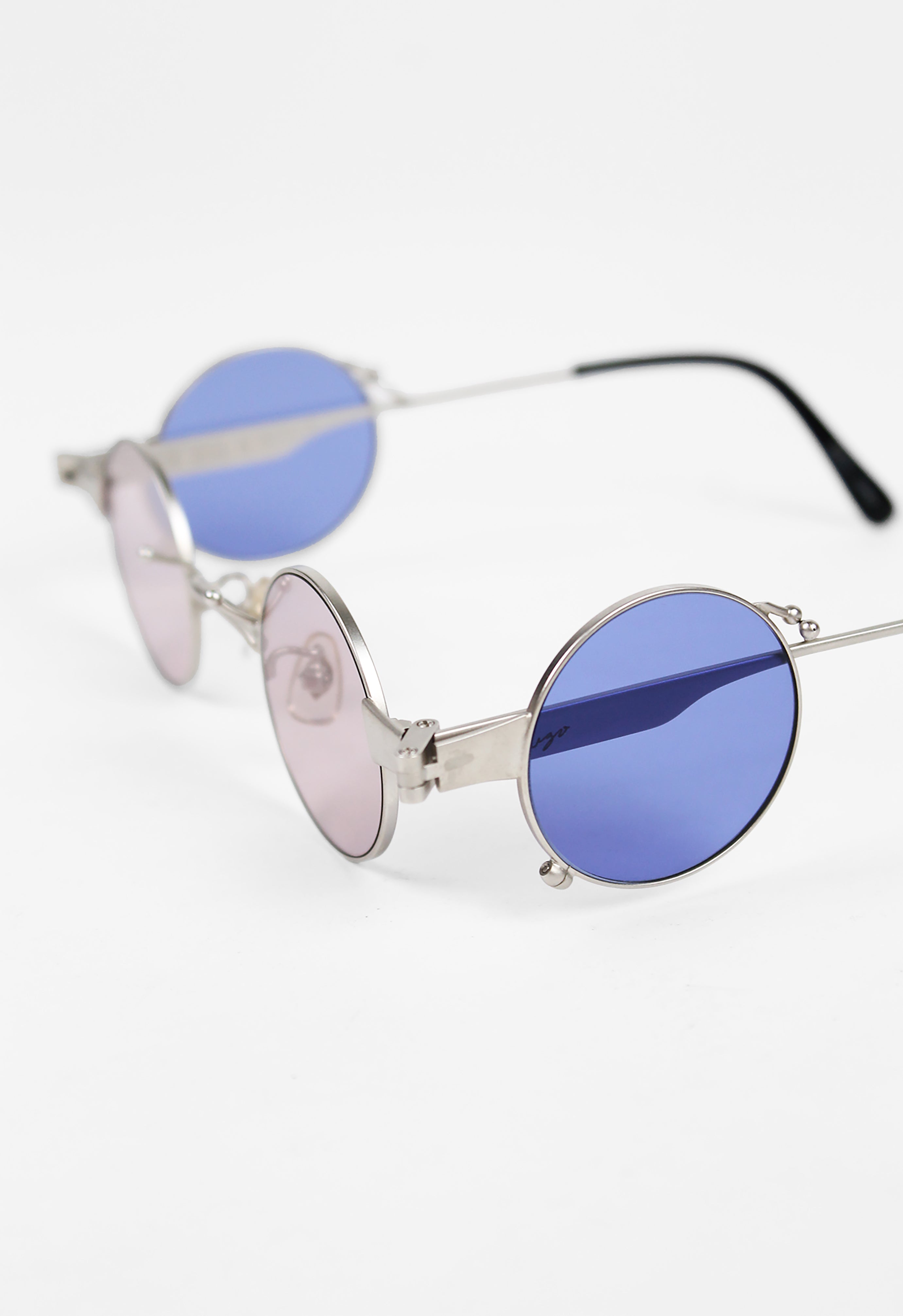 サングラス Kenzo Sunglasses KZ40173U Round Silver Tint Lens KENZO 1980'S TRANSFORMABLE FOUR LENS FOLD OUT SUNGLASSES