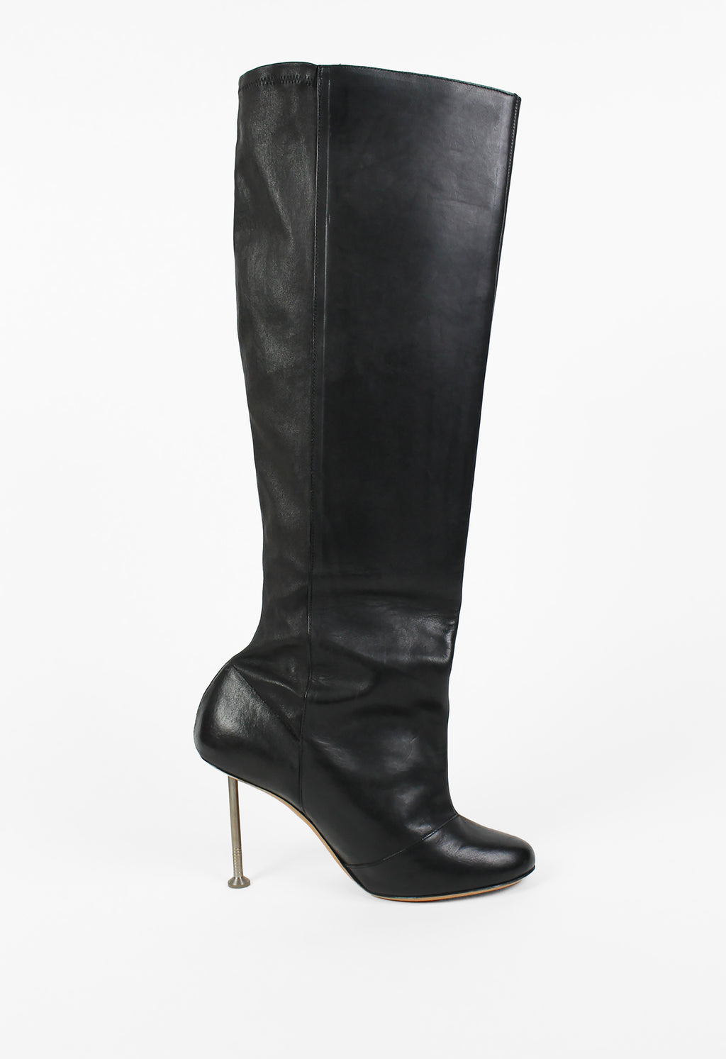 MAISON MARTIN MARGIELA FW 2008 KNEE HIGH LEATHER NAIL BOOTS