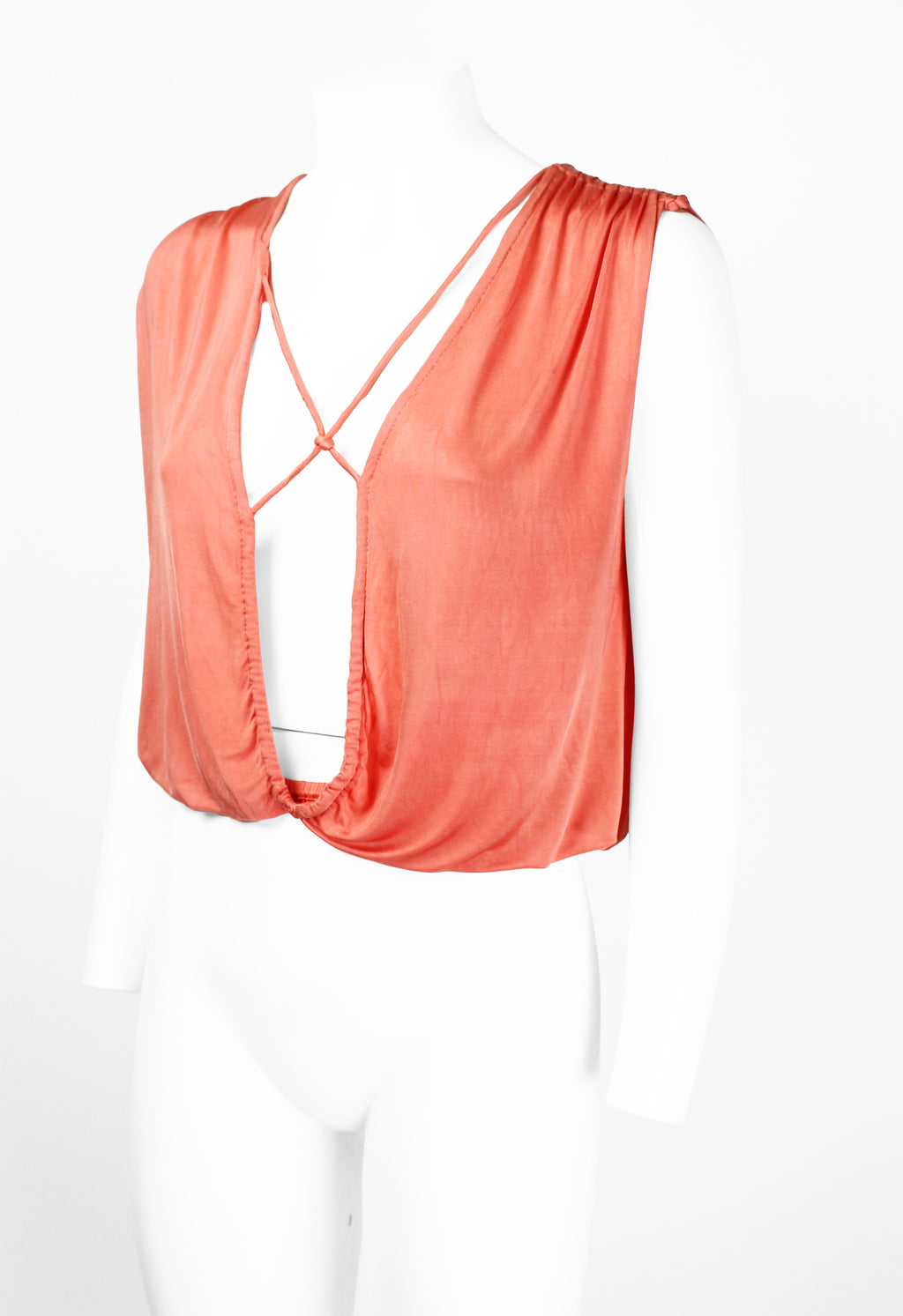 MAISON MARTIN MARGIELA SS 2008 ASYMMETRIC STRAP OPEN TOP