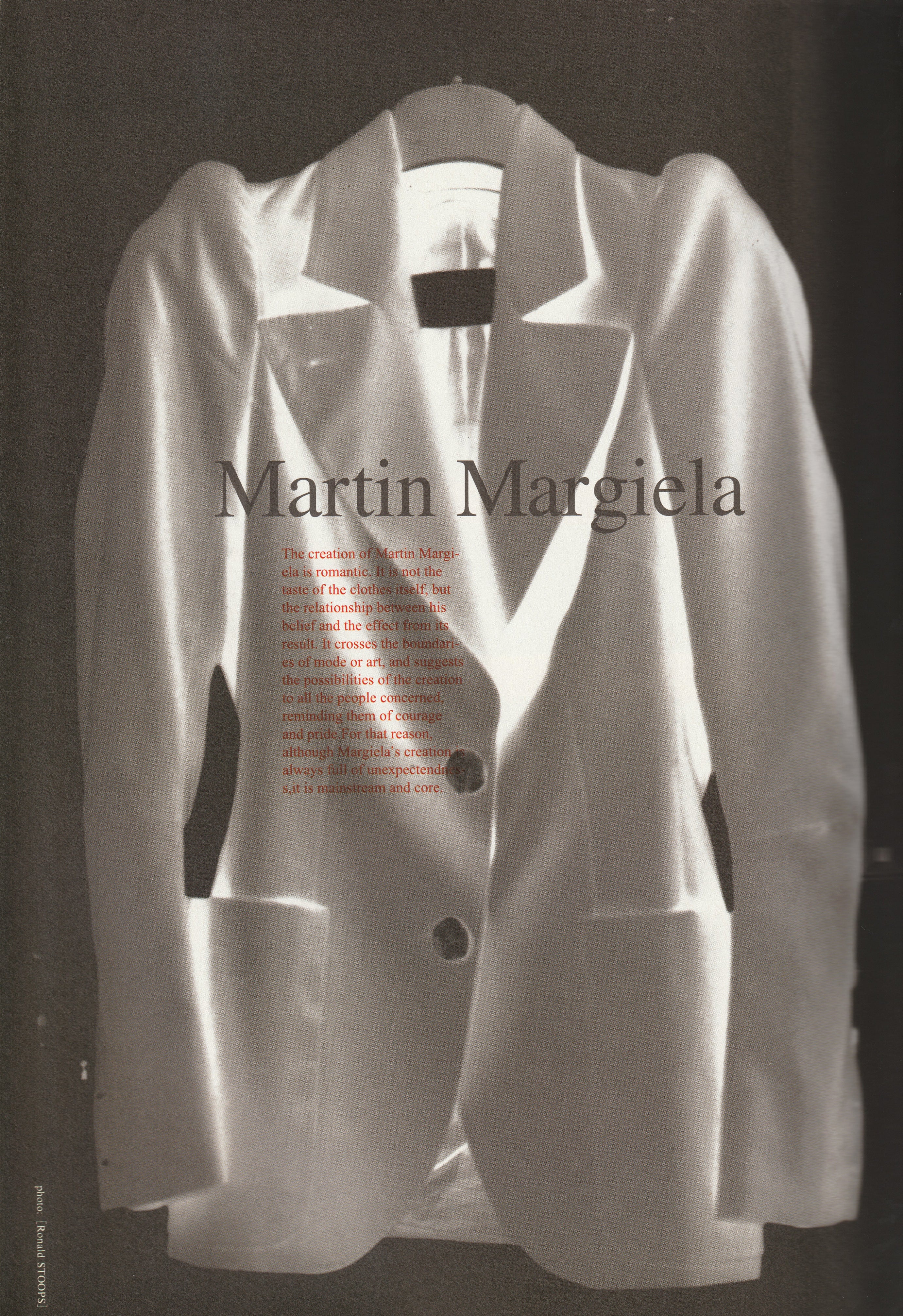 STUDIO VOICE 1998 MARTIN MARGIELA EDITION