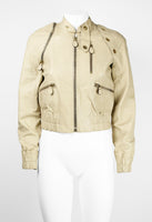 MARNI SS 2003 TRANSFORMABLE LEATHER BOMBER JACKET