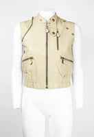 MARNI SS 2003 TRANSFORMABLE LEATHER BOMBER JACKET