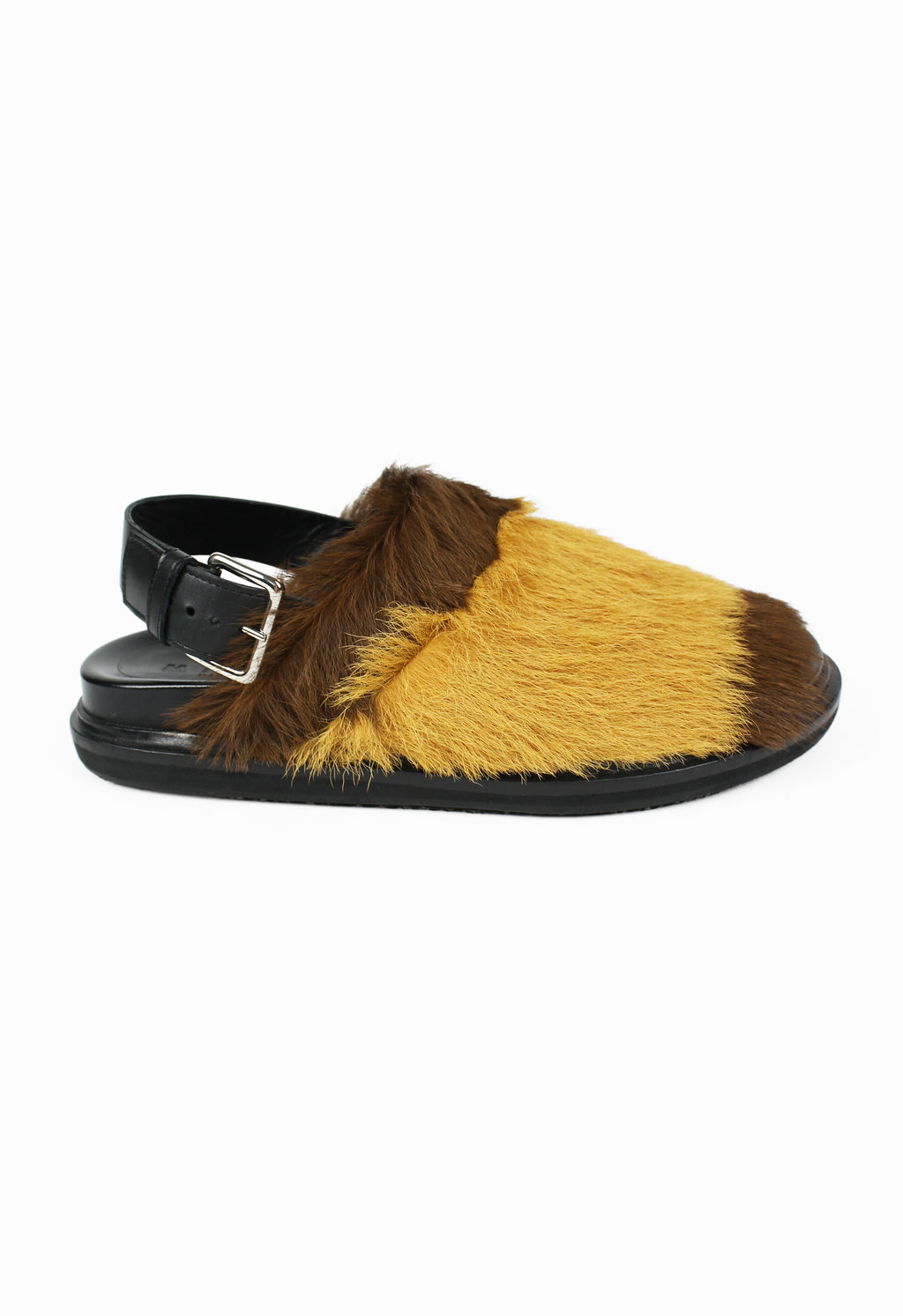 MARNI 2018 TWO TONE FUR SANDALS