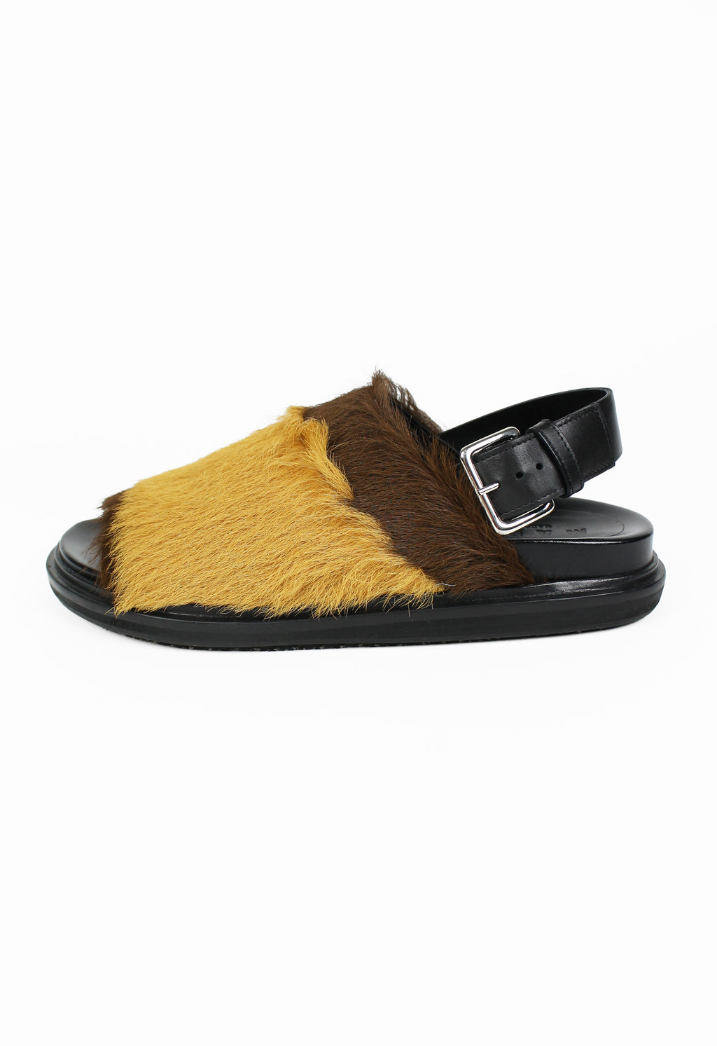 MARNI 2018 TWO TONE FUR SANDALS