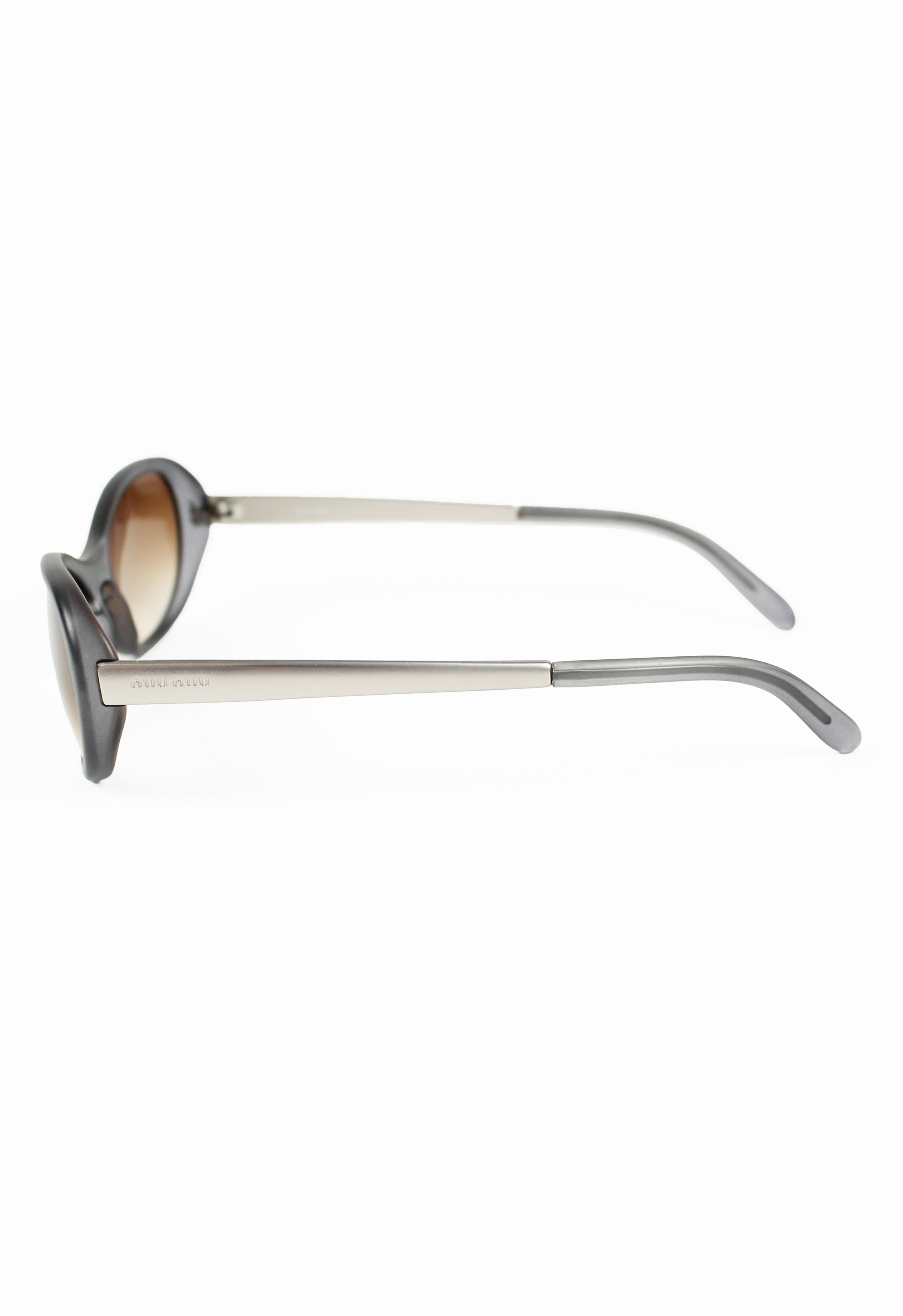 MIU MIU 2000'S GREY FROSTED SUNGLASSES