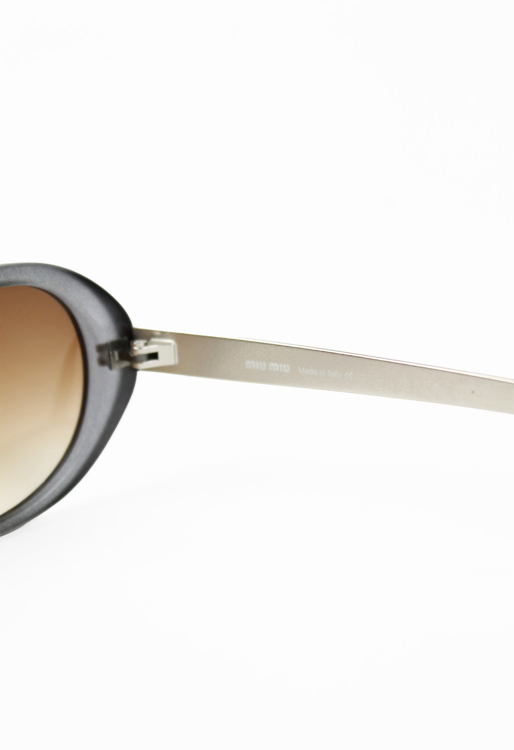 MIU MIU 2000'S GREY FROSTED SUNGLASSES